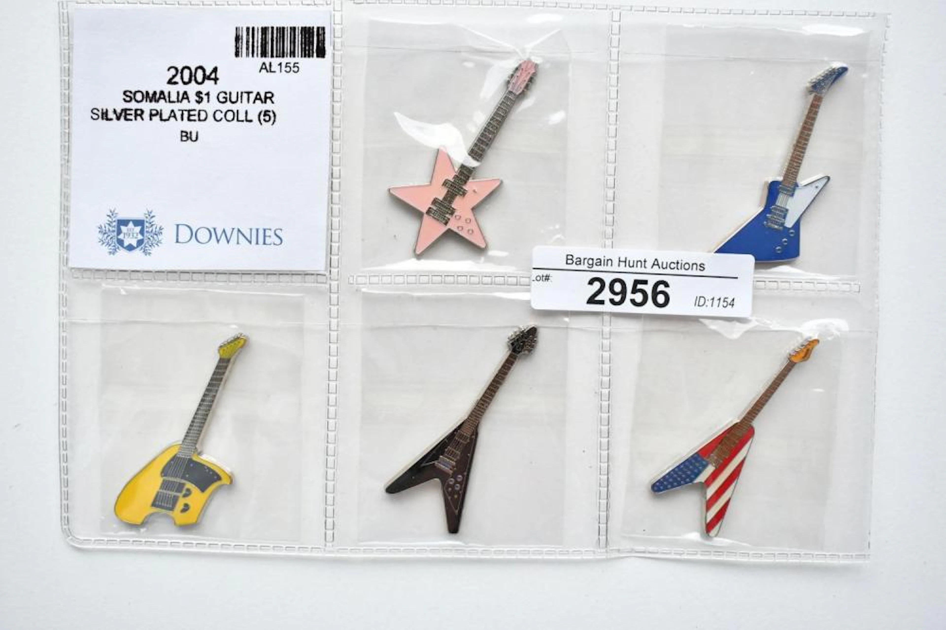 Somalia One Dollar Guitar Coins