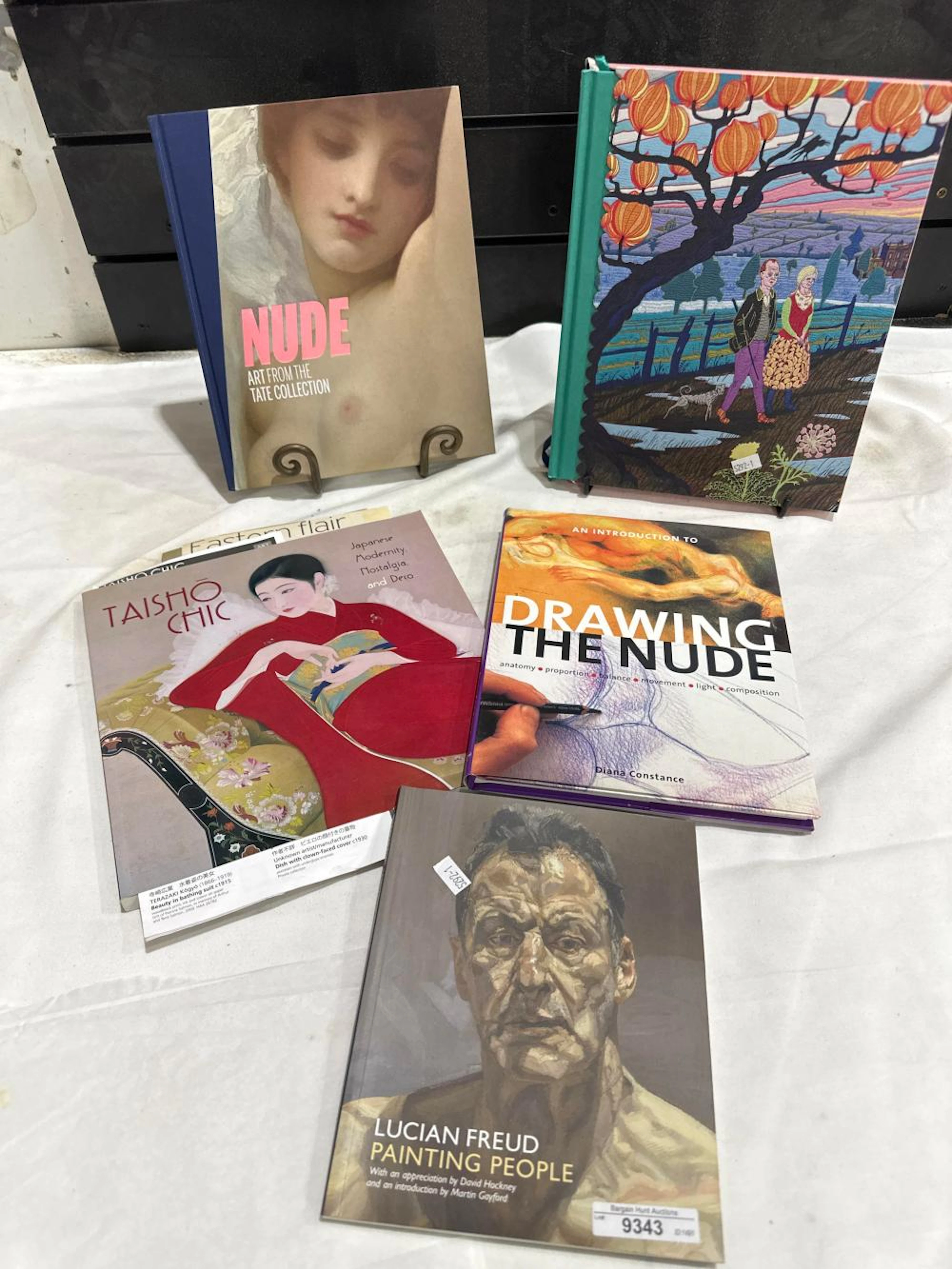 5 x art books incl Lucian Freud