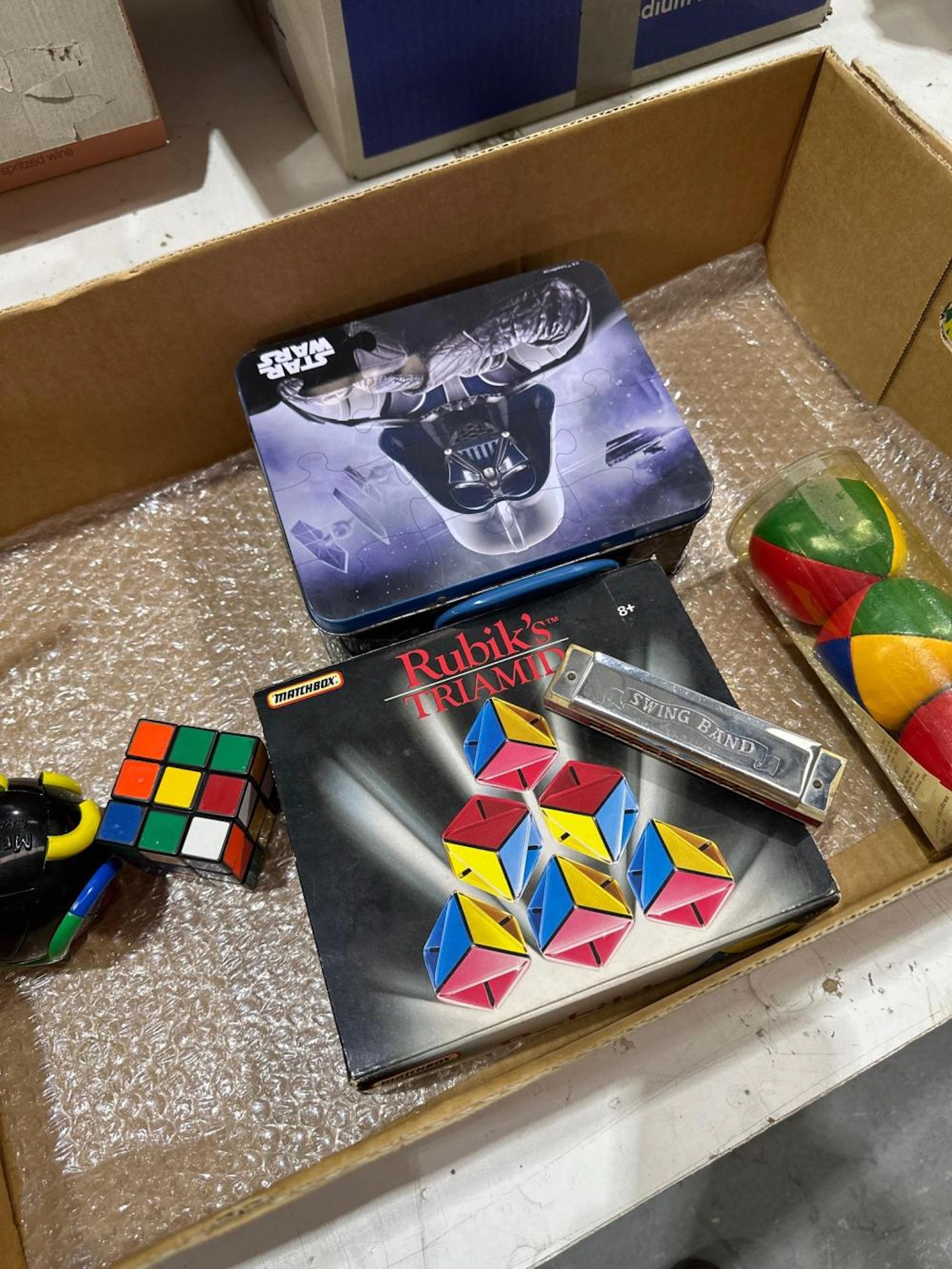 Collection of Vintage Toys - including a Rubik's Triamide by Matchbox 1990