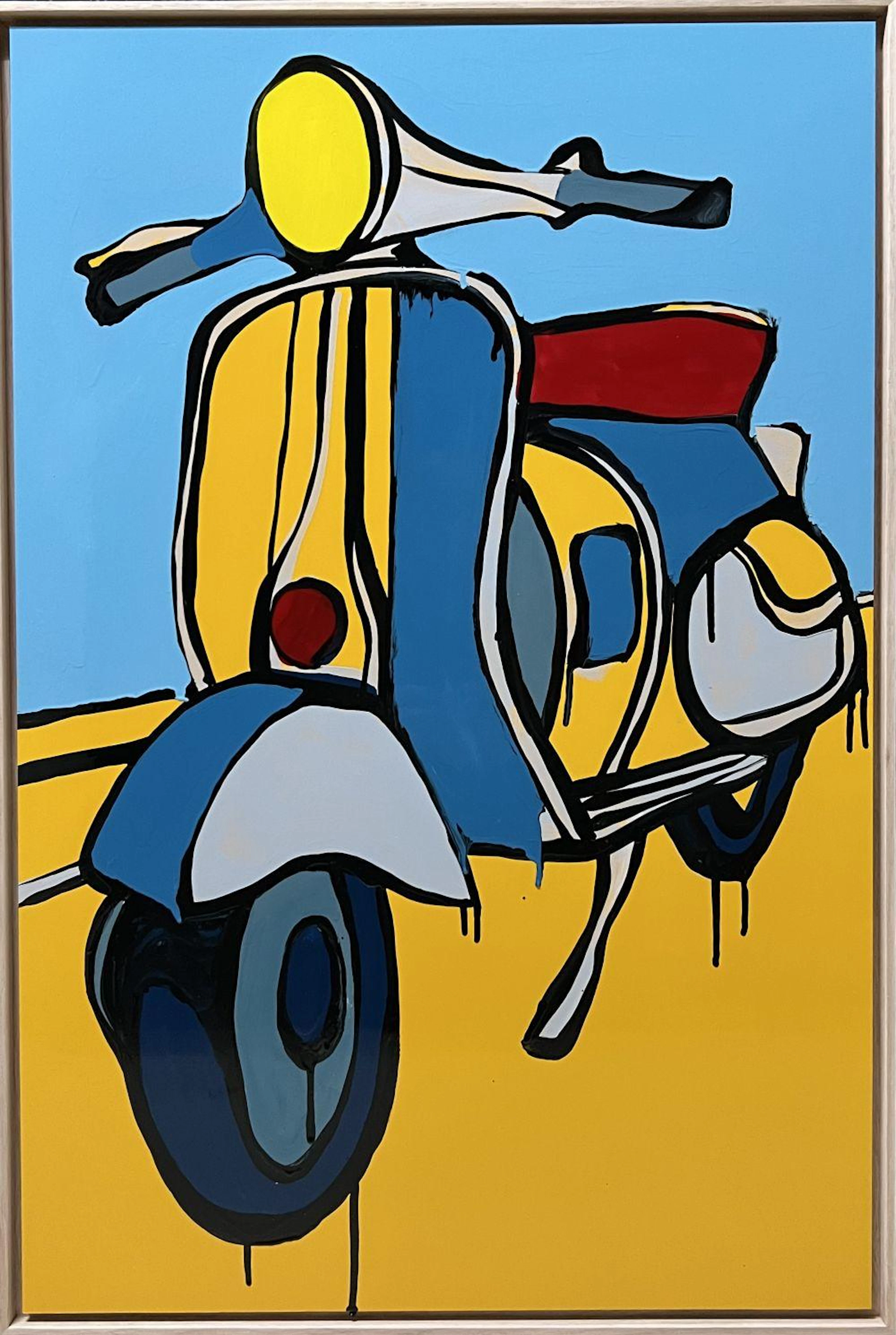 JASPER KNIGHT (1978 - ) "Yellow and Blue Piaggio"