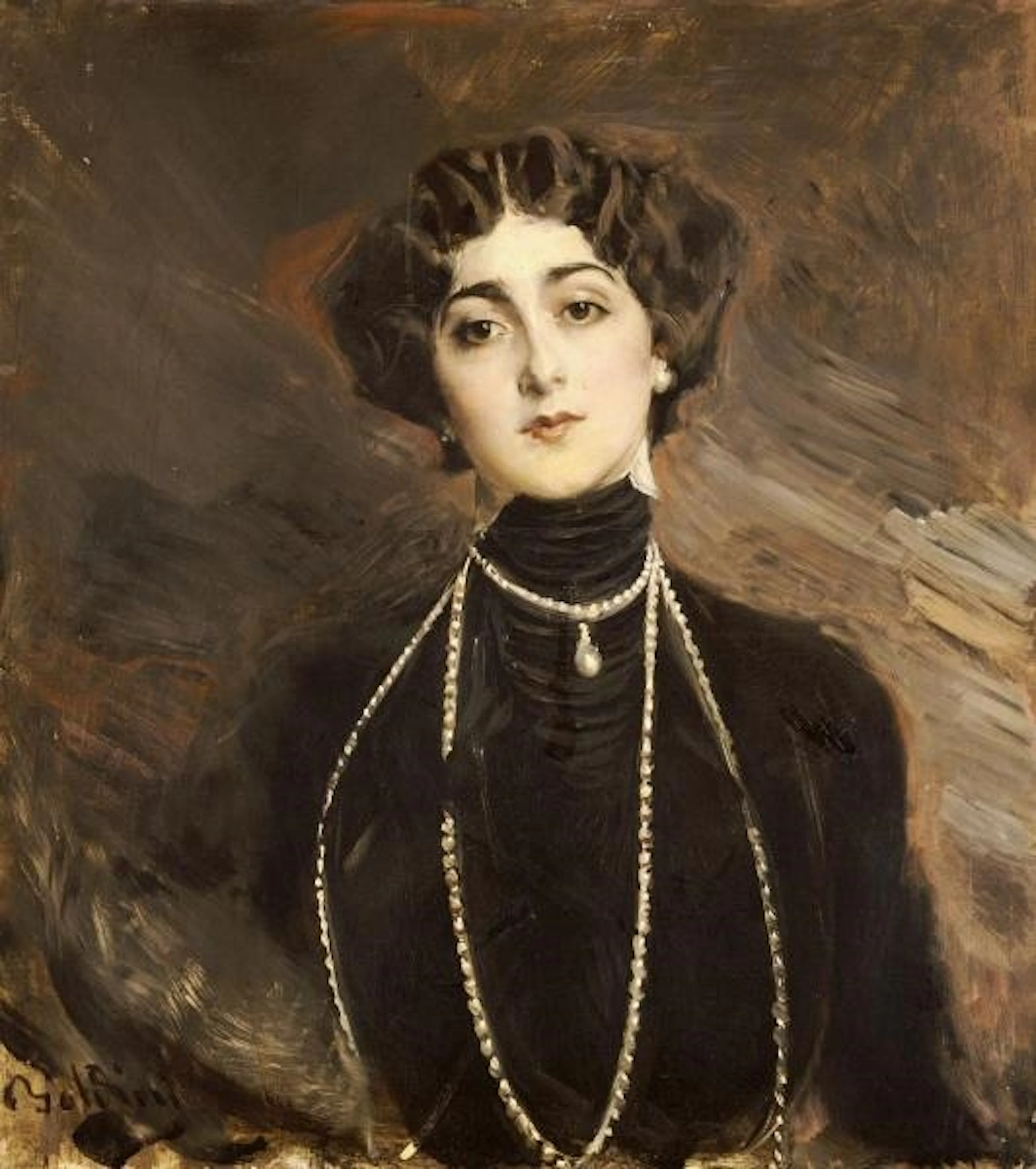 Giovanni Boldini - Portrait Of Lina Cavalieri
