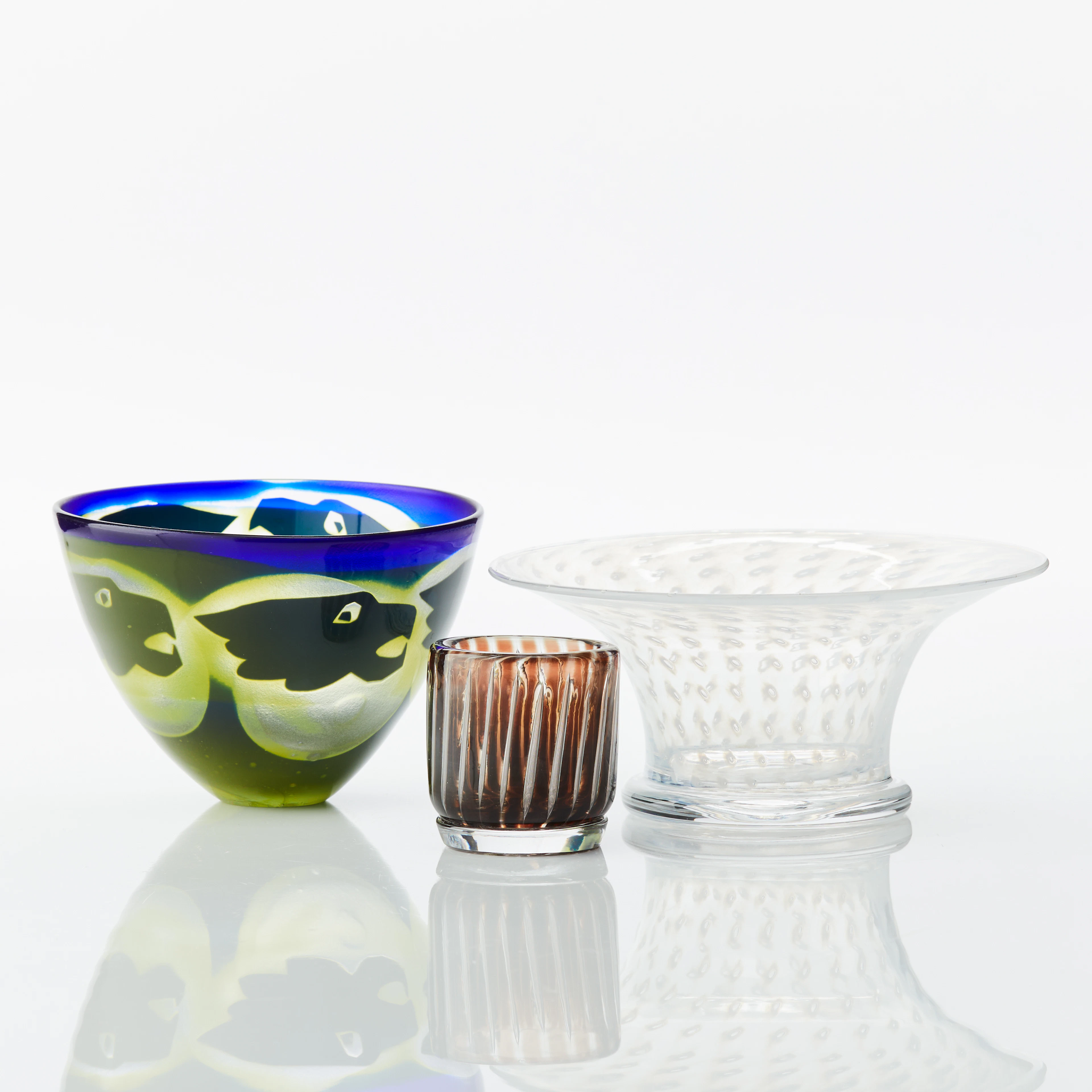 Konstglas, tre delar