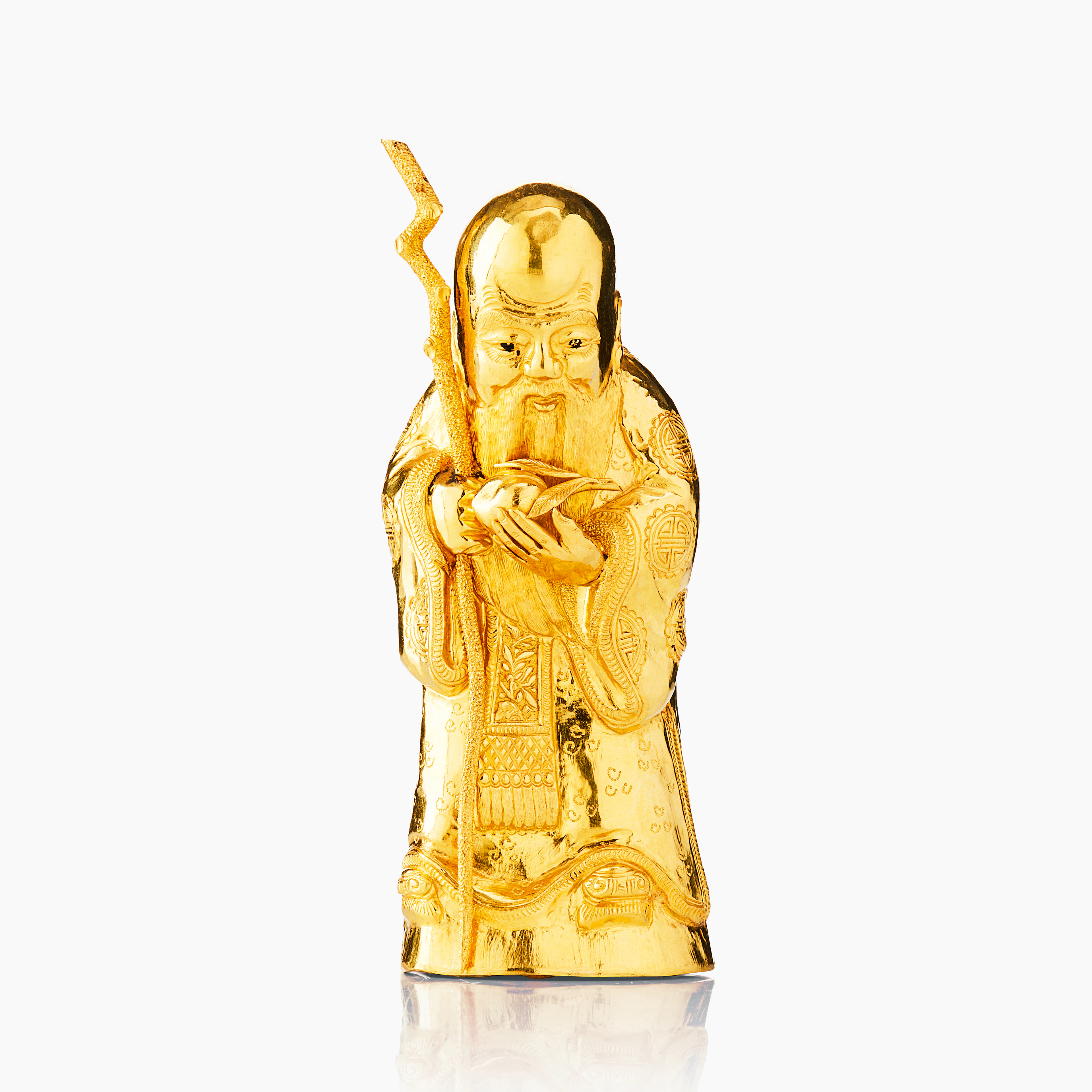 A Chinese Gold Figure of Shoulao