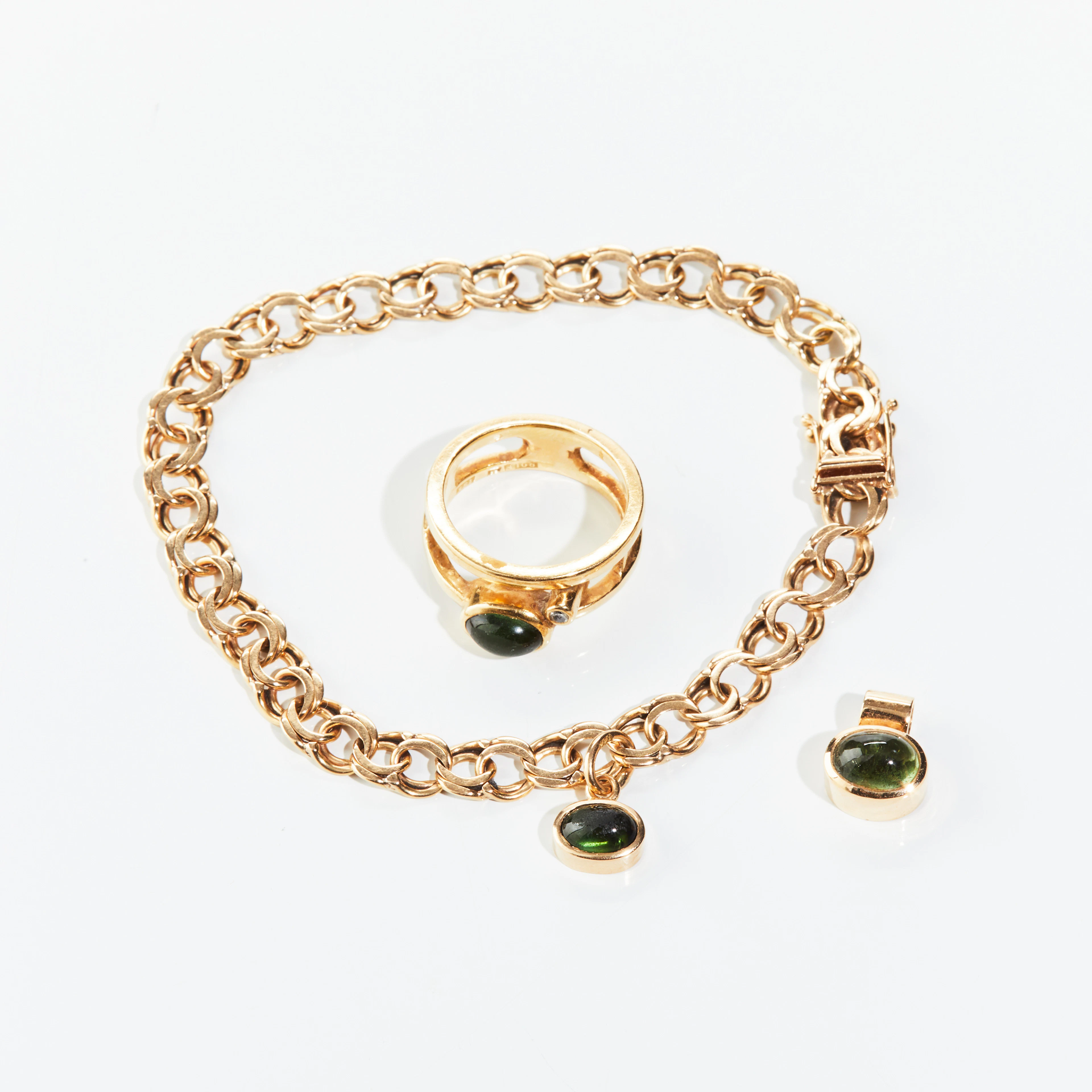 Armband, hänge och ring