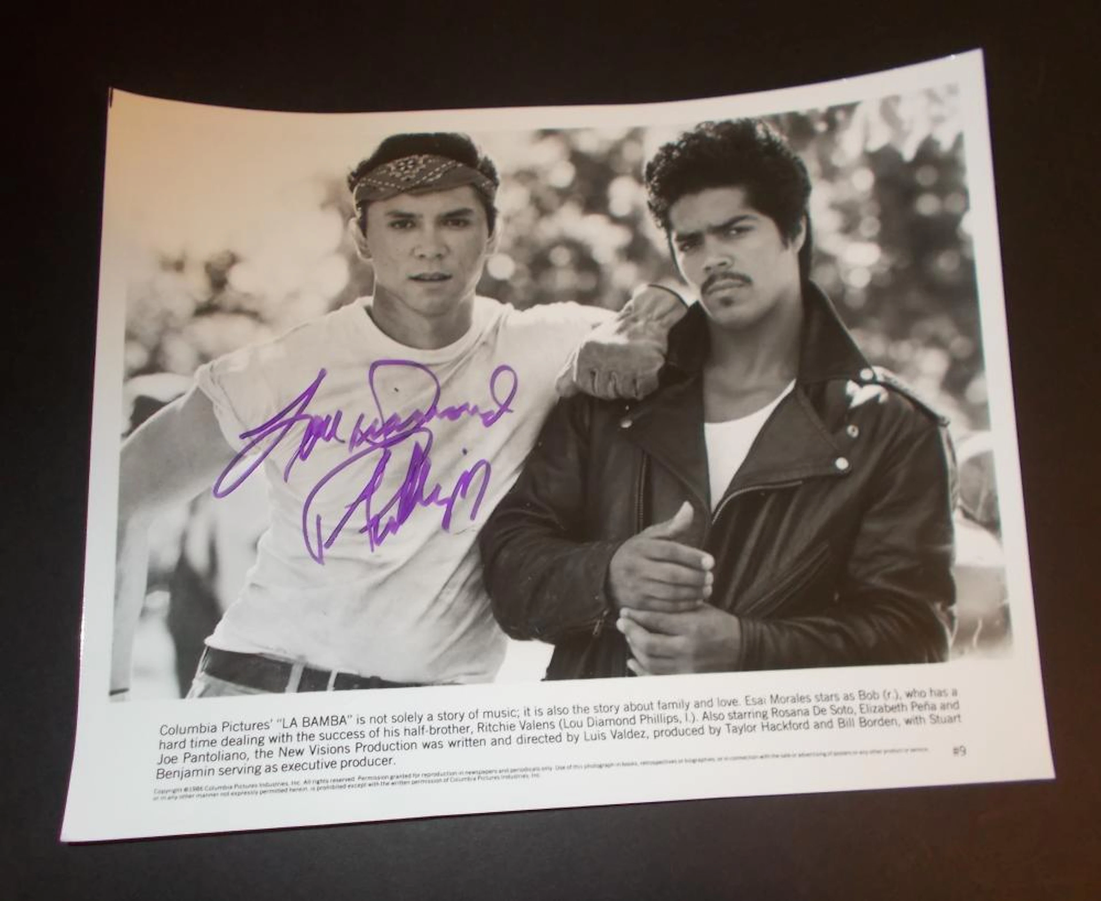 Lou Diamond Phillips Hand Signed Movie Photo (La Bamba)