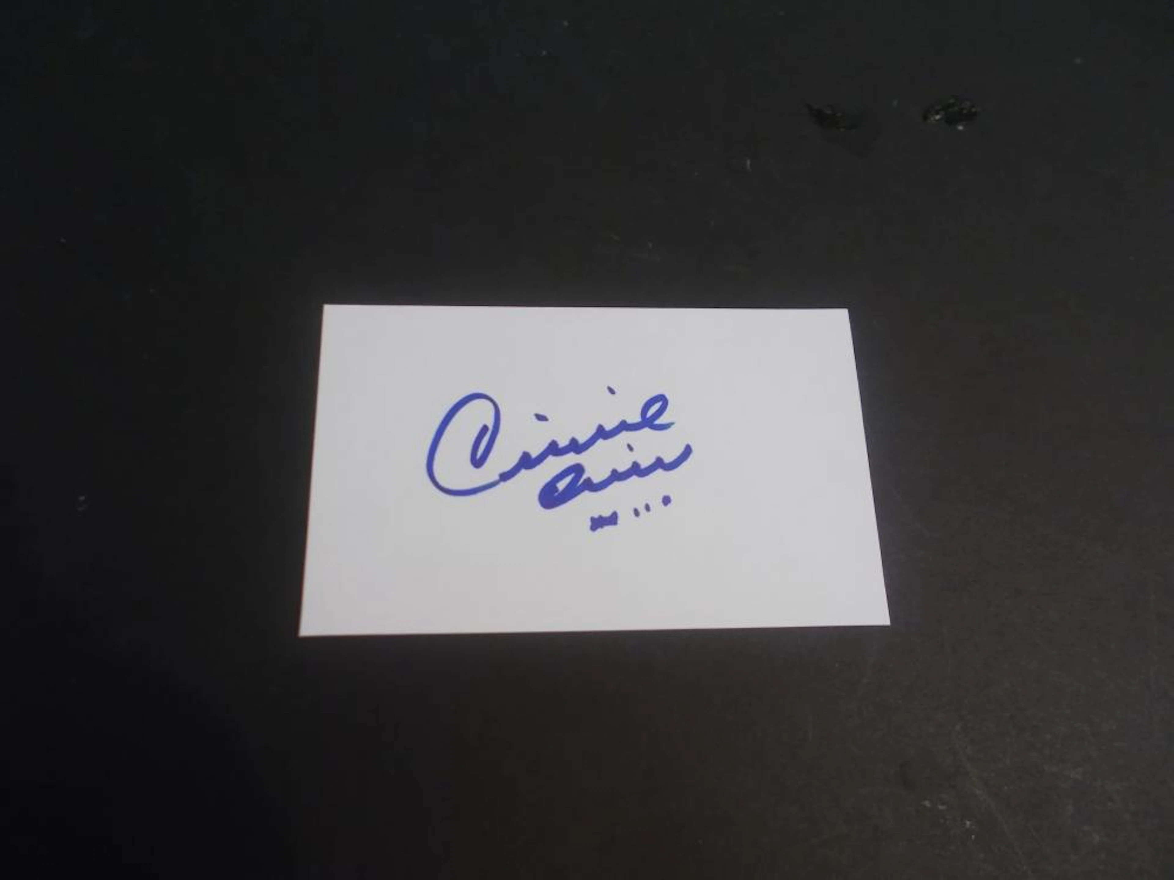Celine Dion Hand Signed Card