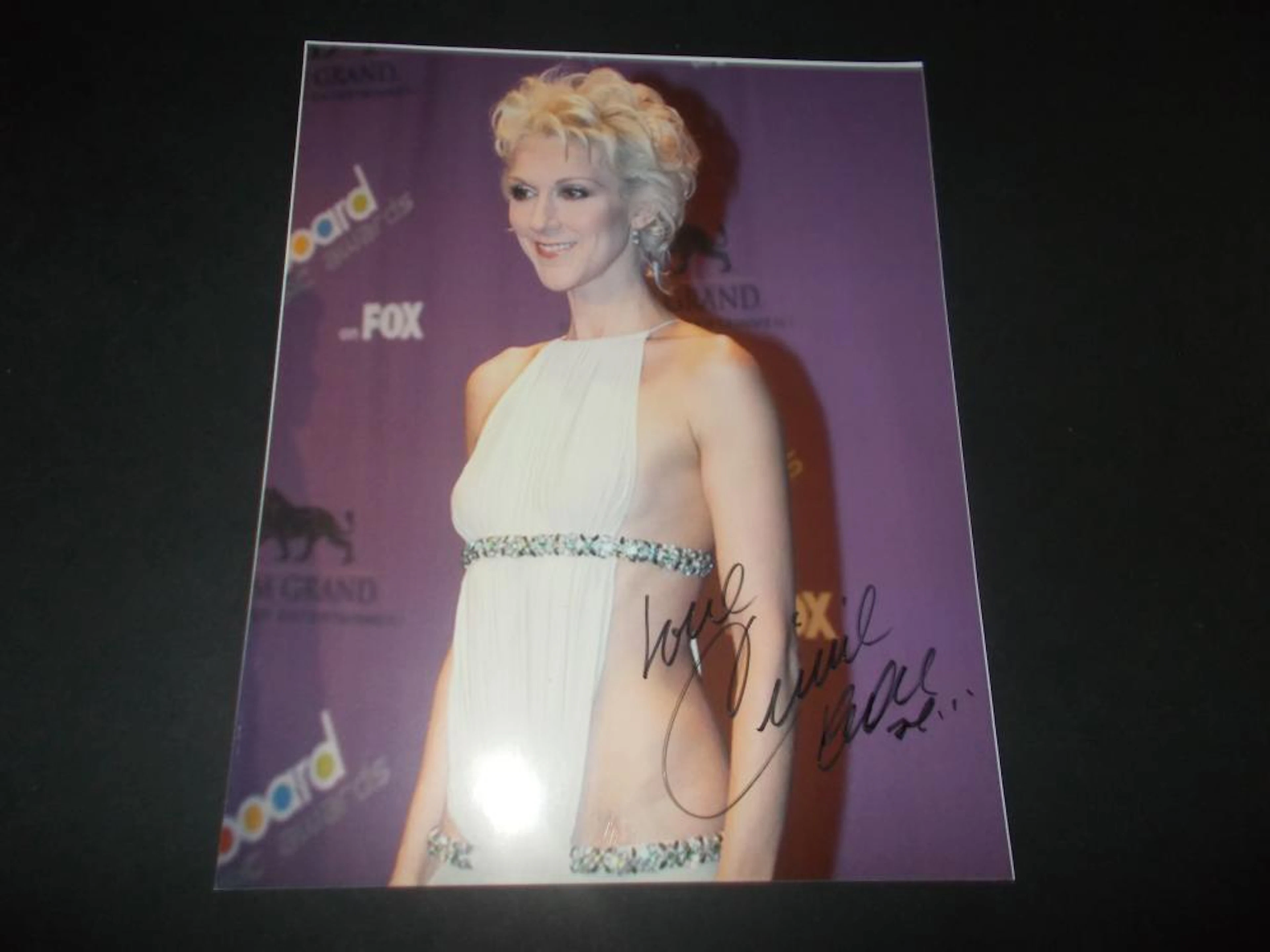Celine Dion Hand Signed Photo