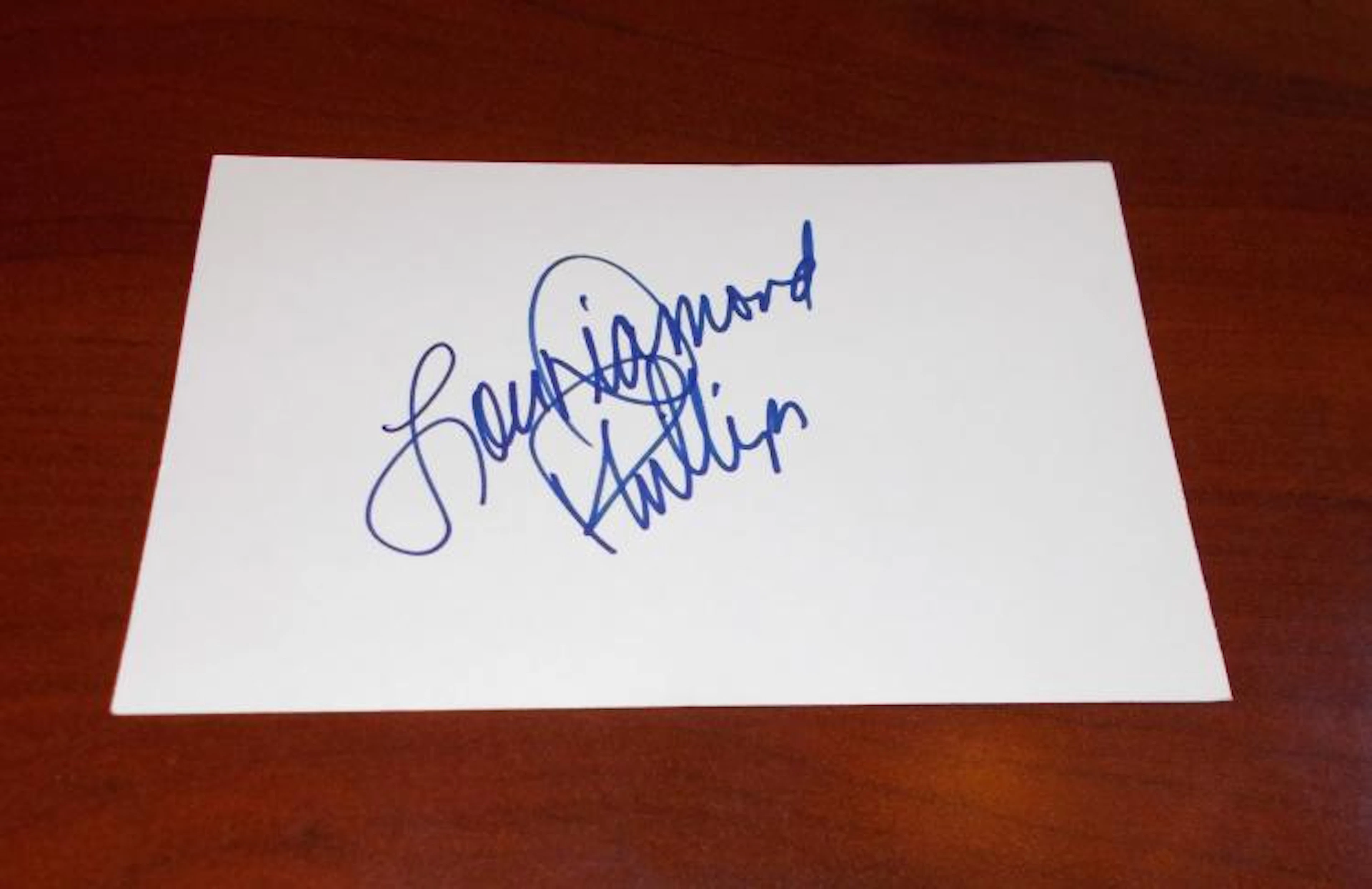 Low Diamond Phillips Hand Signed Index Card