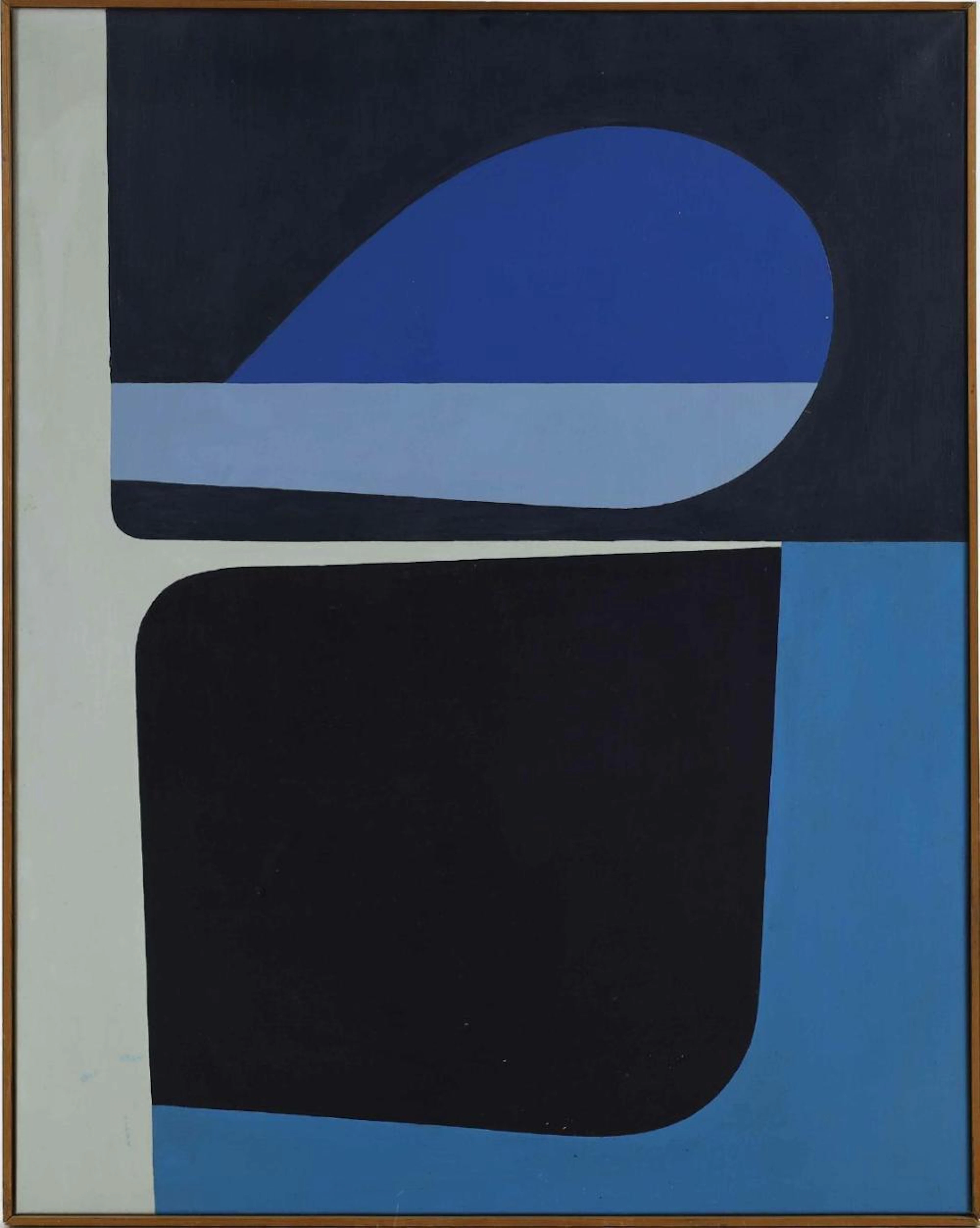 Ib Geertsen (1919-2009): Konkret komposition, olie på lærred, 1958