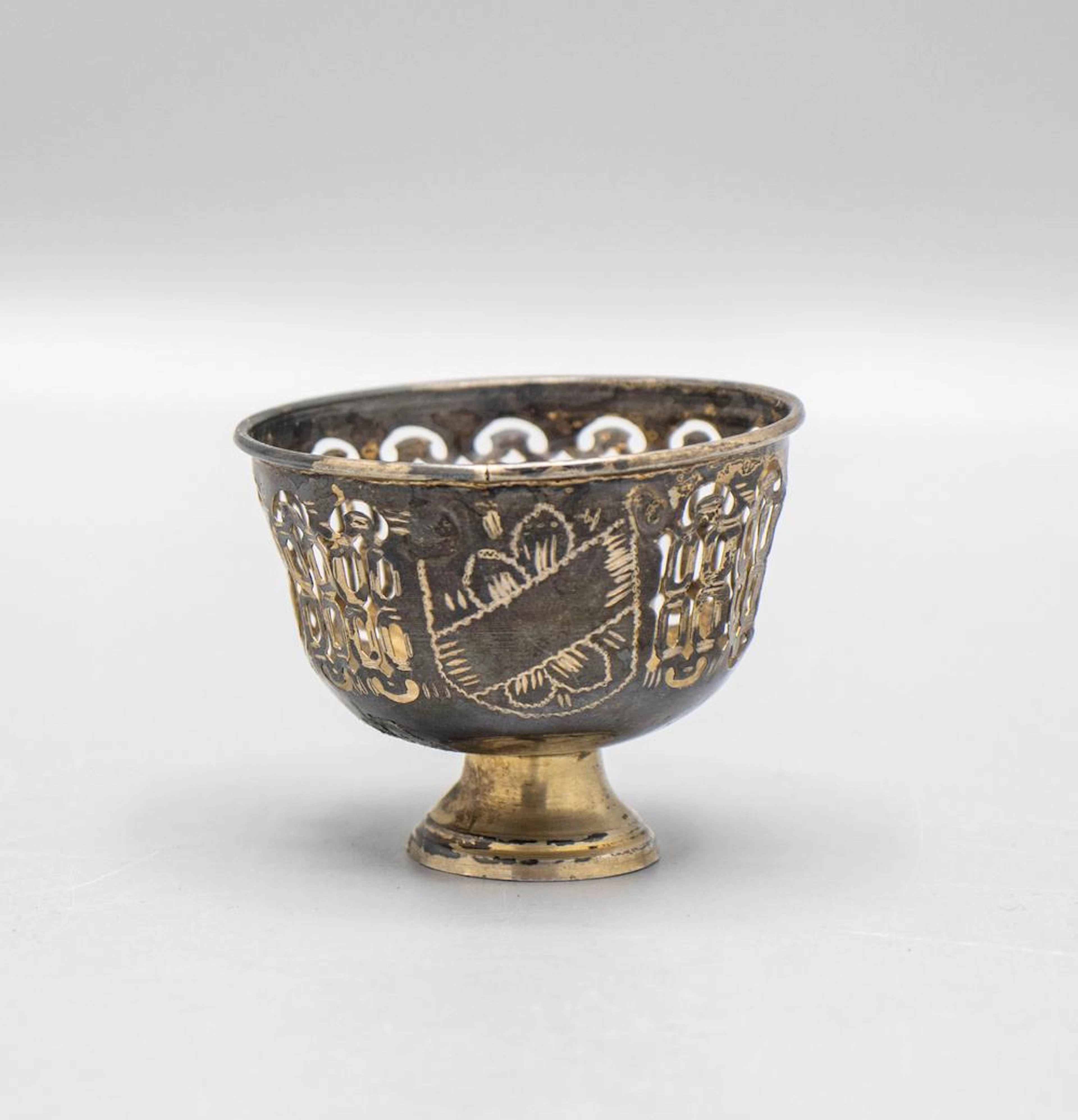 Silber Zarf / Zarf Turquie Ottoman en argent massif / A silver zarf