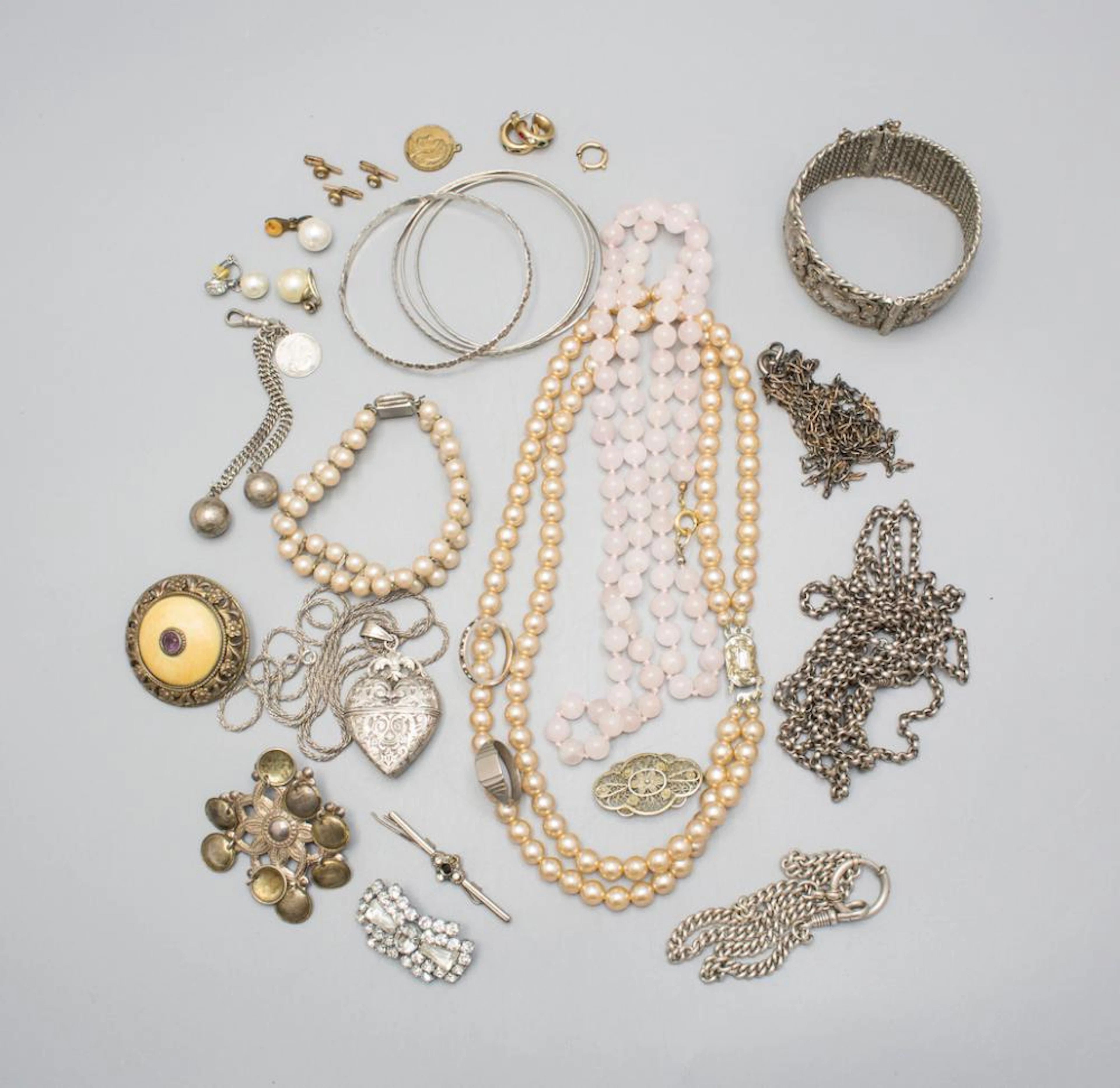 Konvollut Silberschmuck / Modeschmuck
