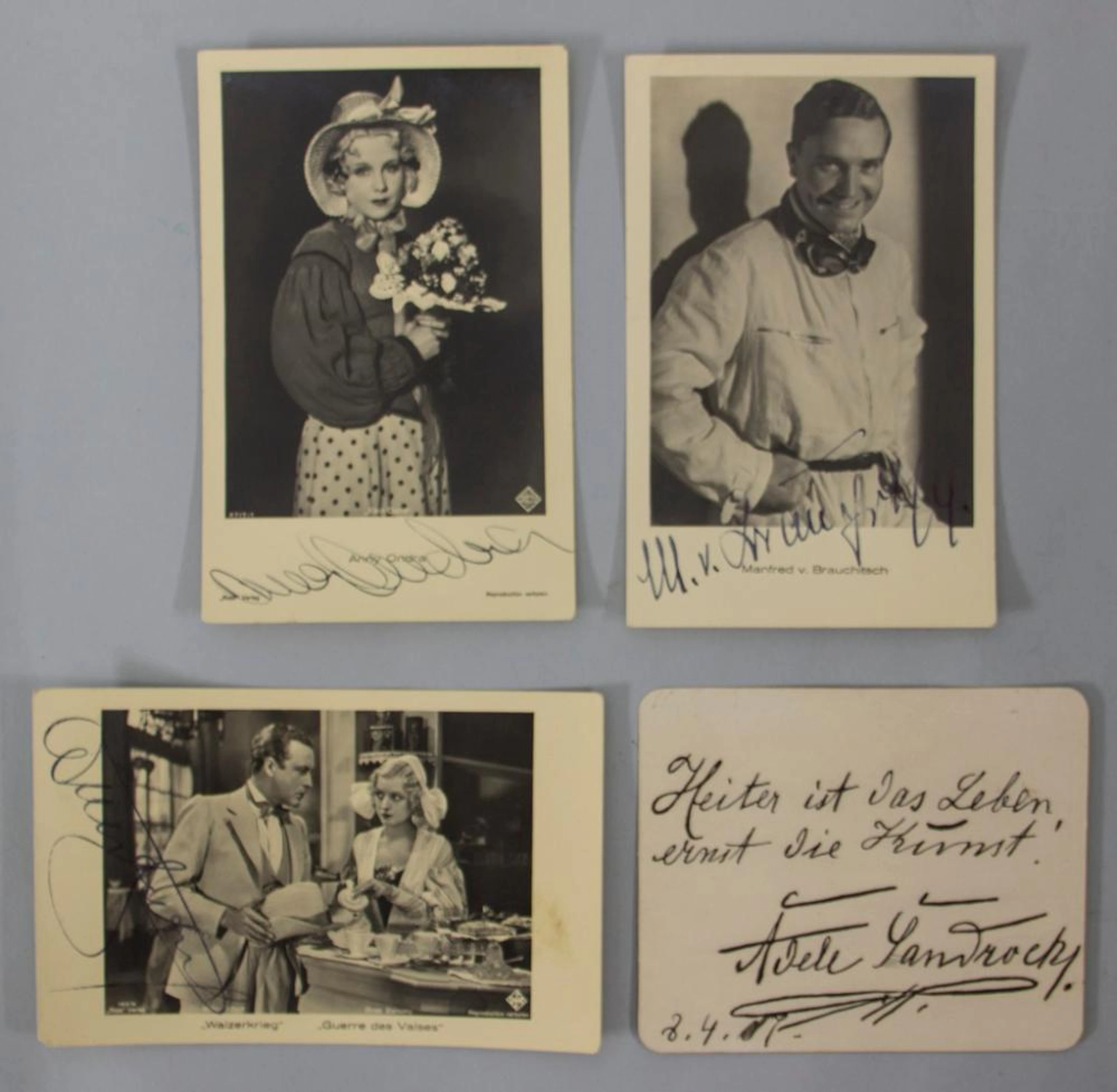 Sammlung 30 Autografen aus Kunst