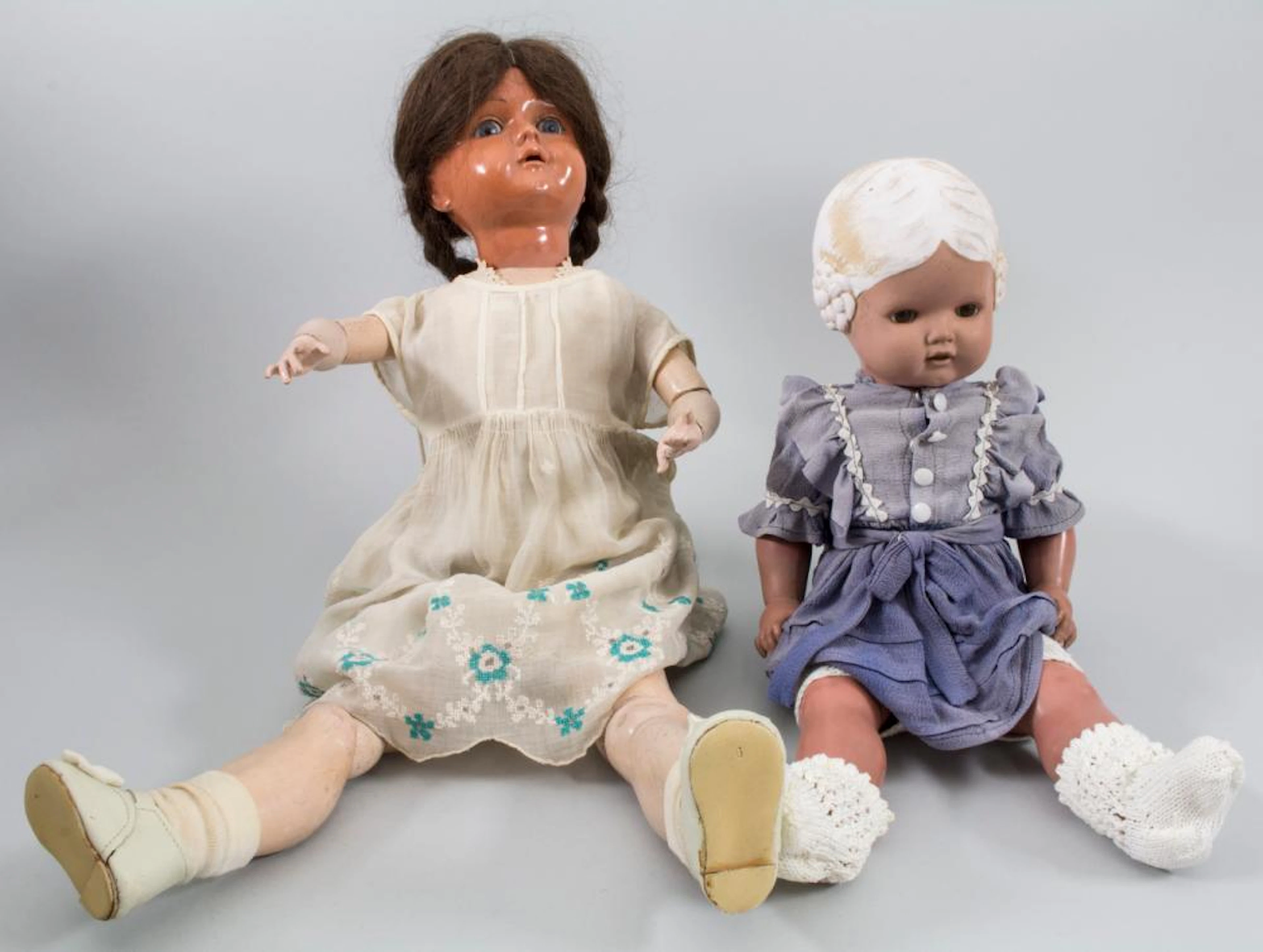 2 Schildkröt-Puppen, 2 dolls, deutsch, um 1930
