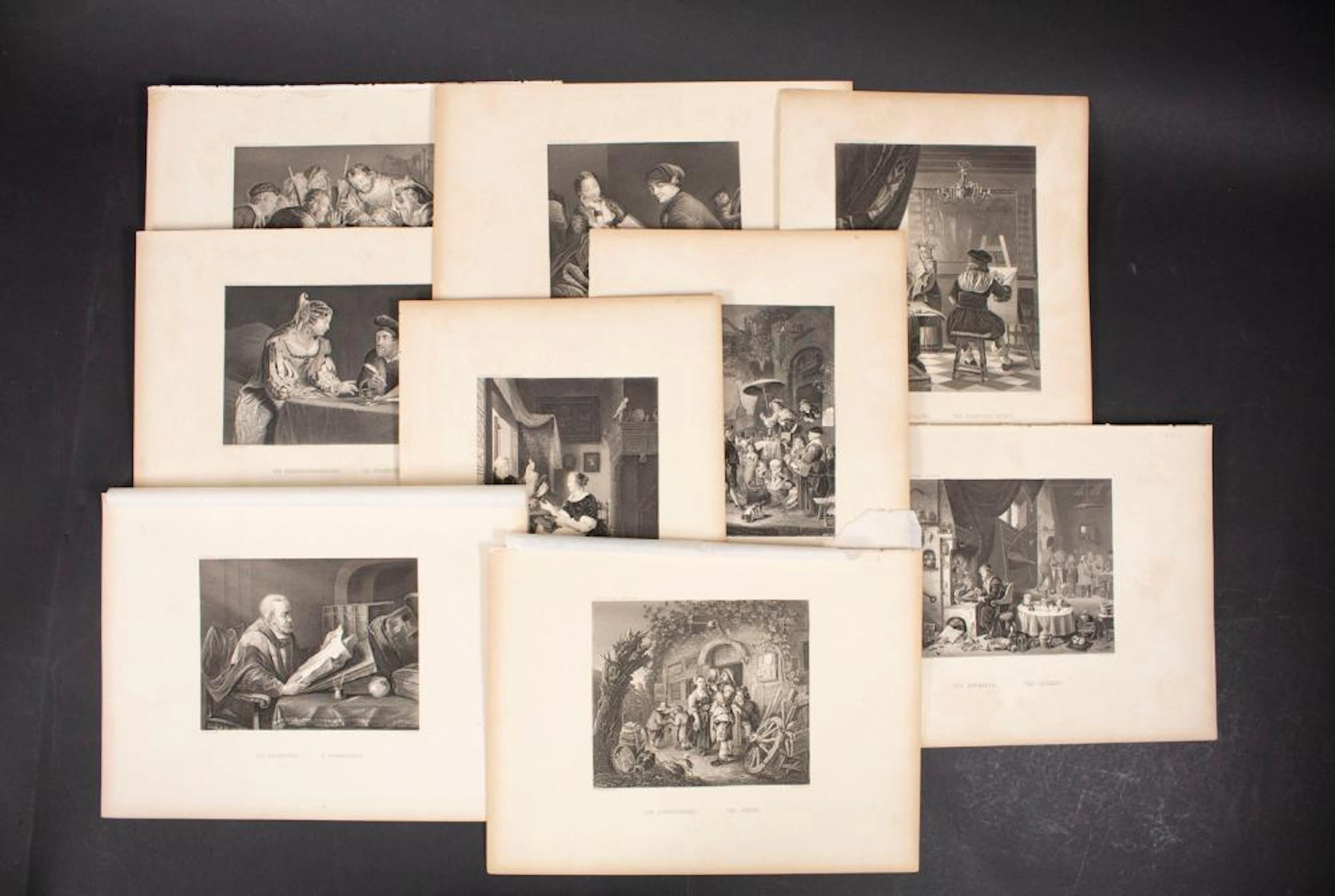 Konvolut Stiche 'Berufe' / A set of 9 engravings 'Professions', 19. Jh.