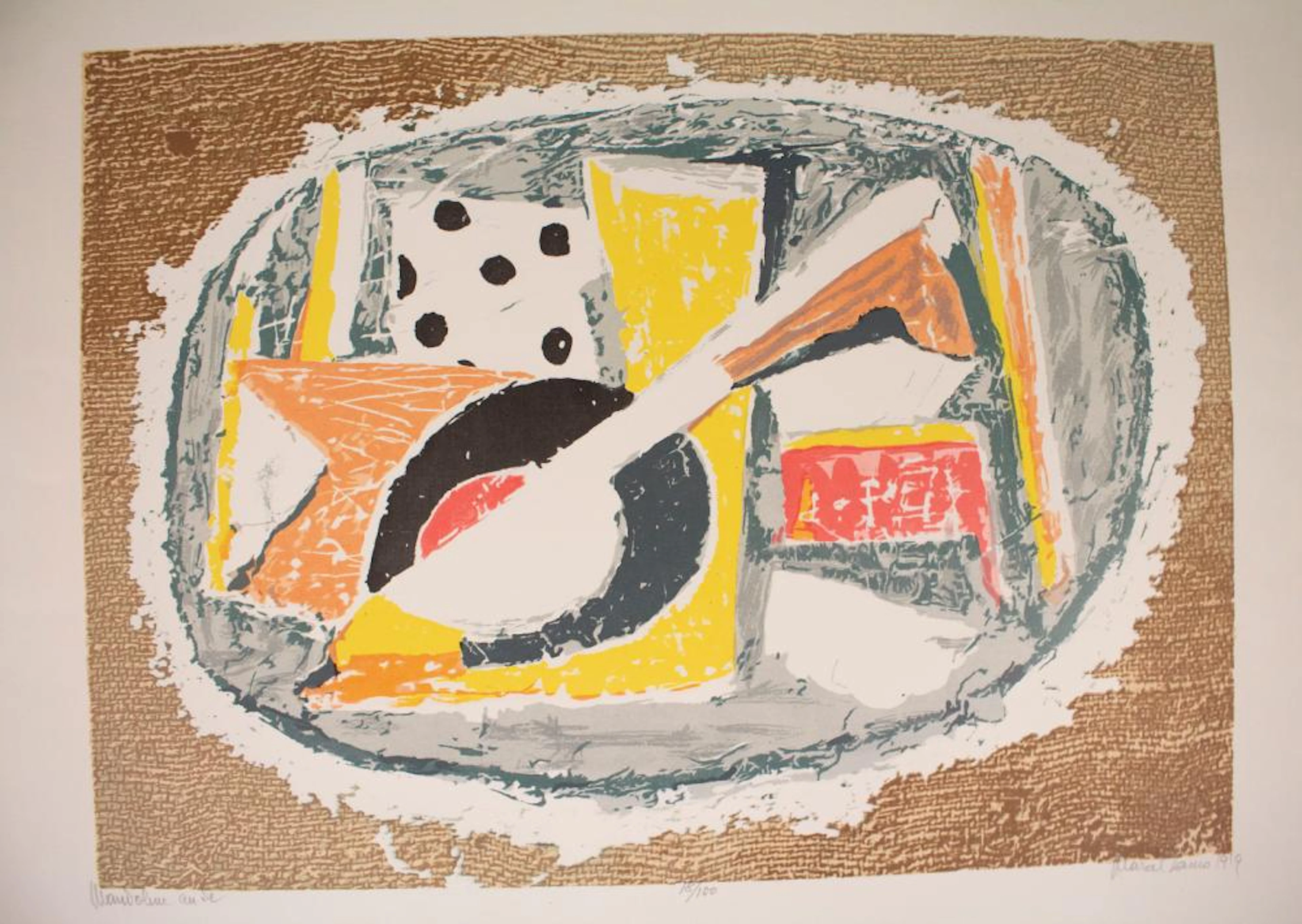 Marcel JANCO (1895-1984), 'Mandoline au dé' / 'Mandoline on dice', 1919
