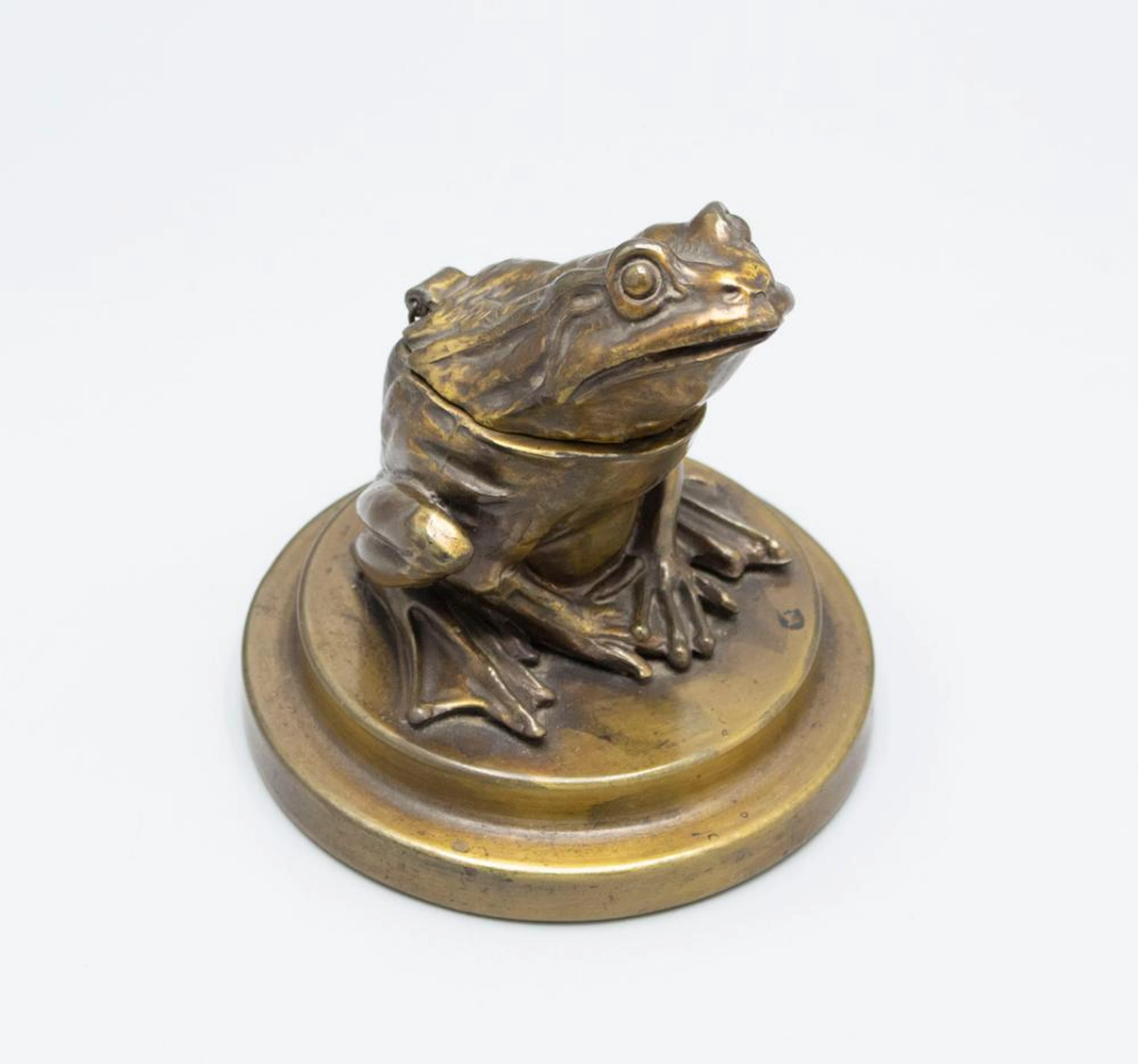 Frosch als Tintenfass / A frog as inkwell, Frankreich, 19. Jh.