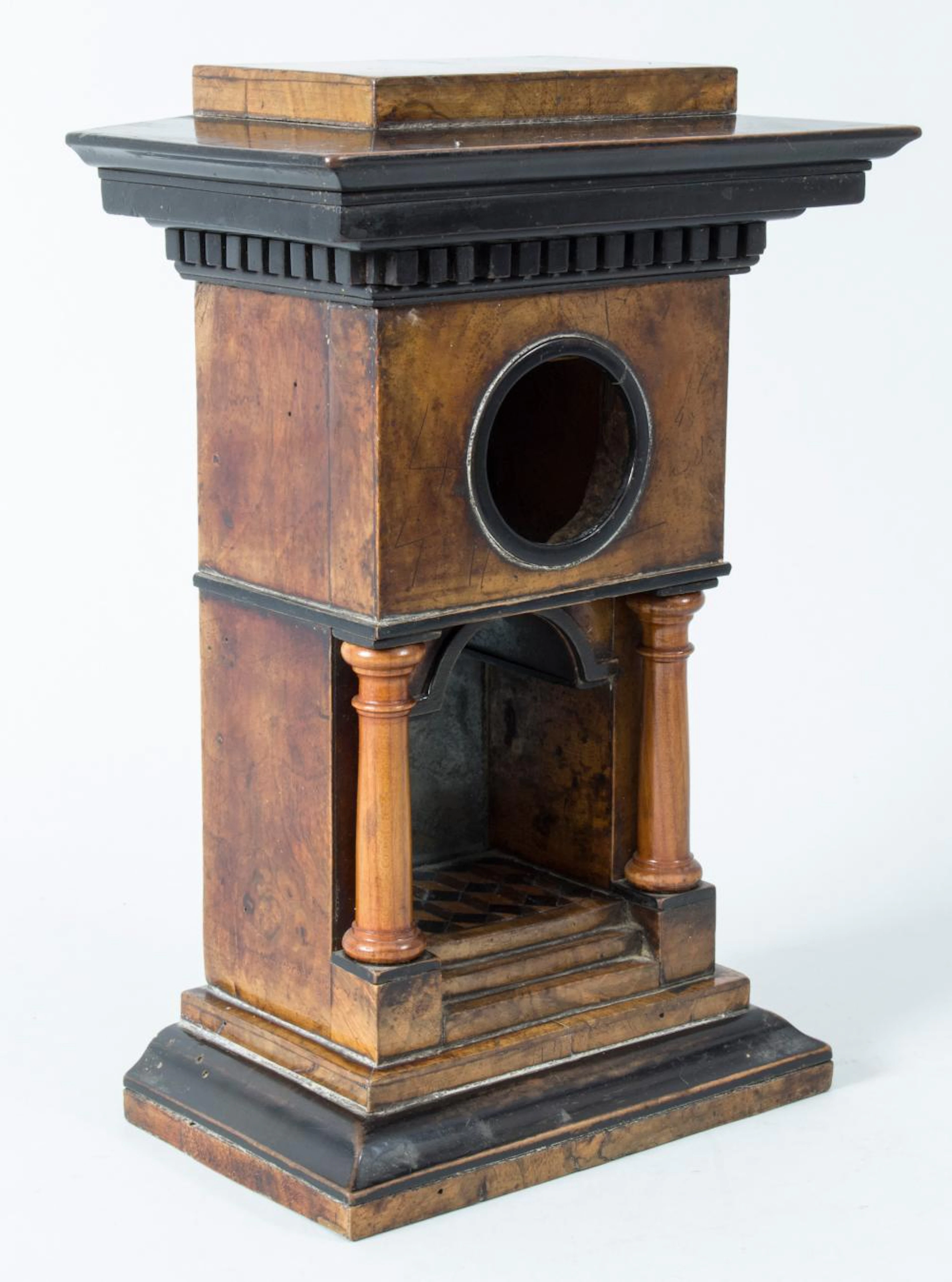 Biedermeier Taschenuhrständer / A Biedermeier pocket watch holder