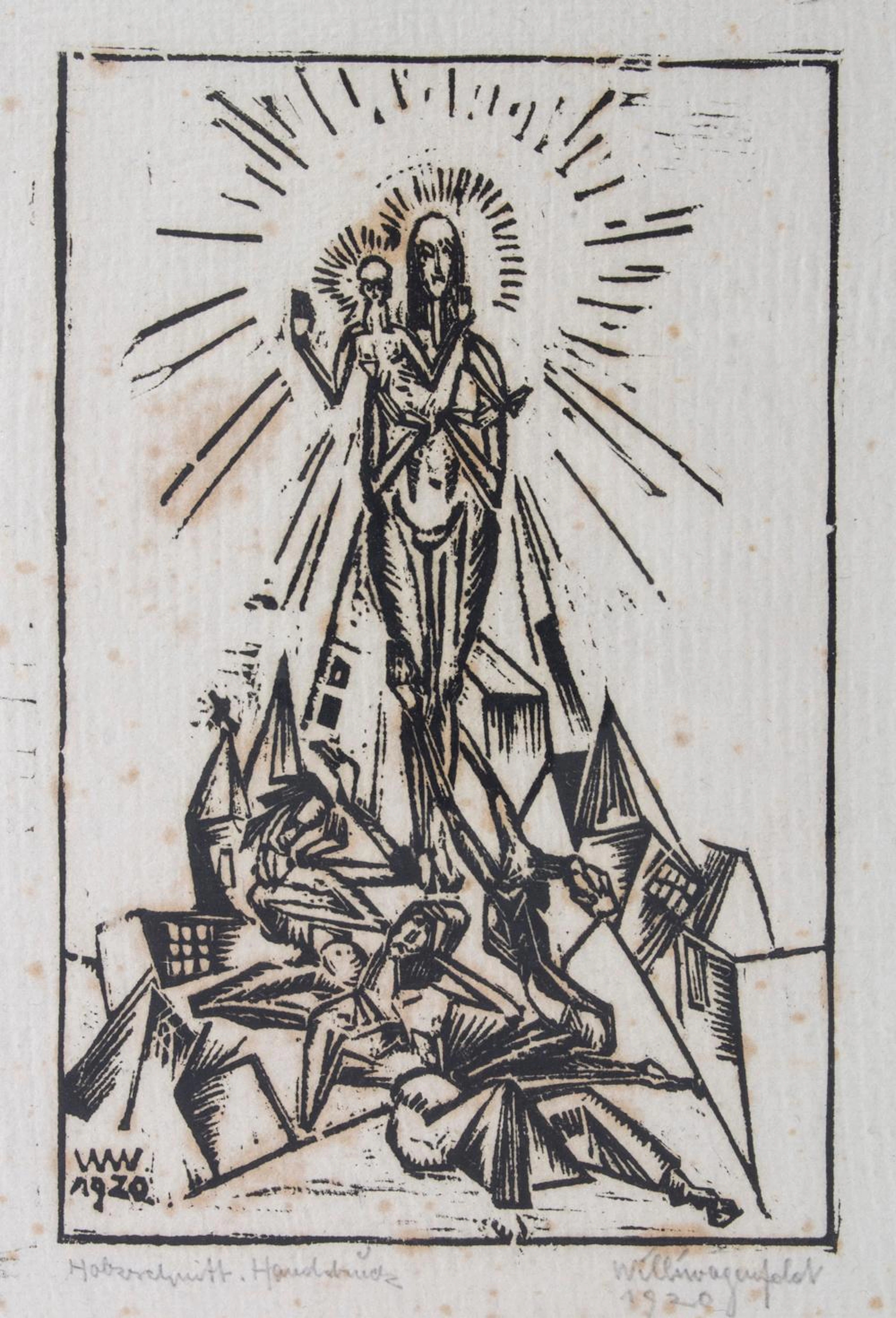 Wilhelm Wagenfeld (1900-1990), Holzschnitt / A woodcut, 1920