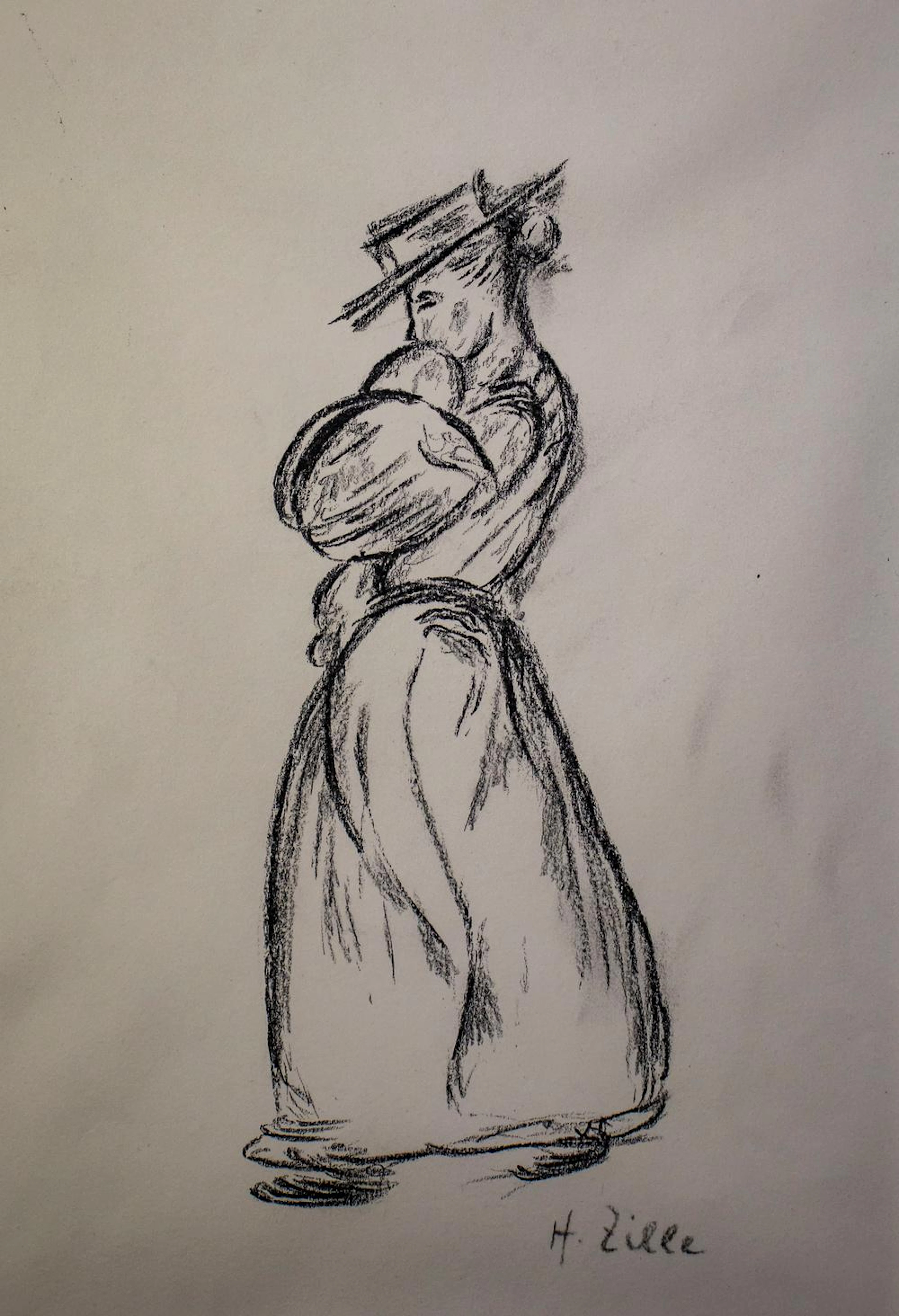 Heinrich ZILLE (1858-1929), 'Mutter mit Kind' / 'Mother with child', um 1890