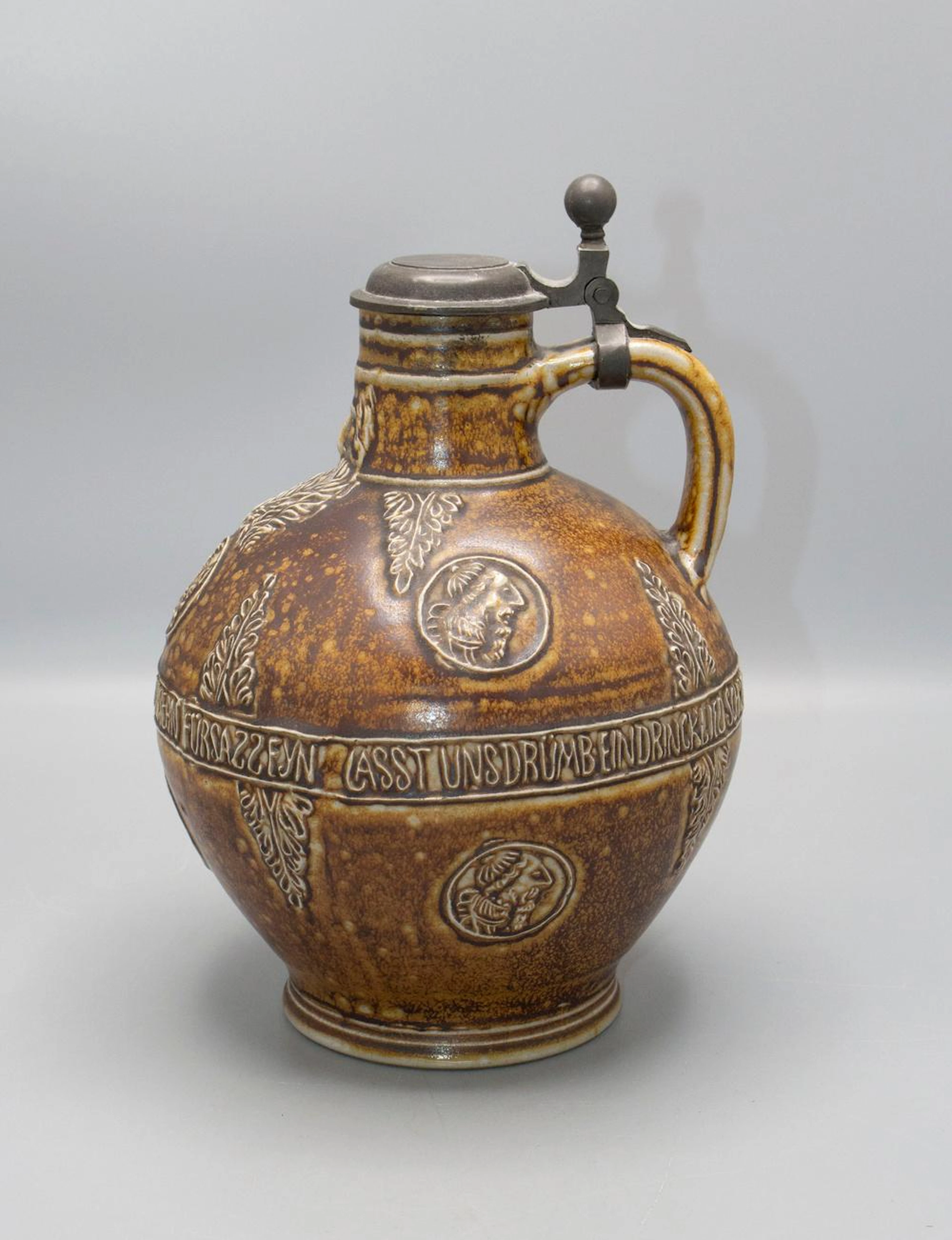 Bartmannskrug / A 'Bartmann' jug, Reinhold Merkelbach, Grenzhausen, 20. Jh.