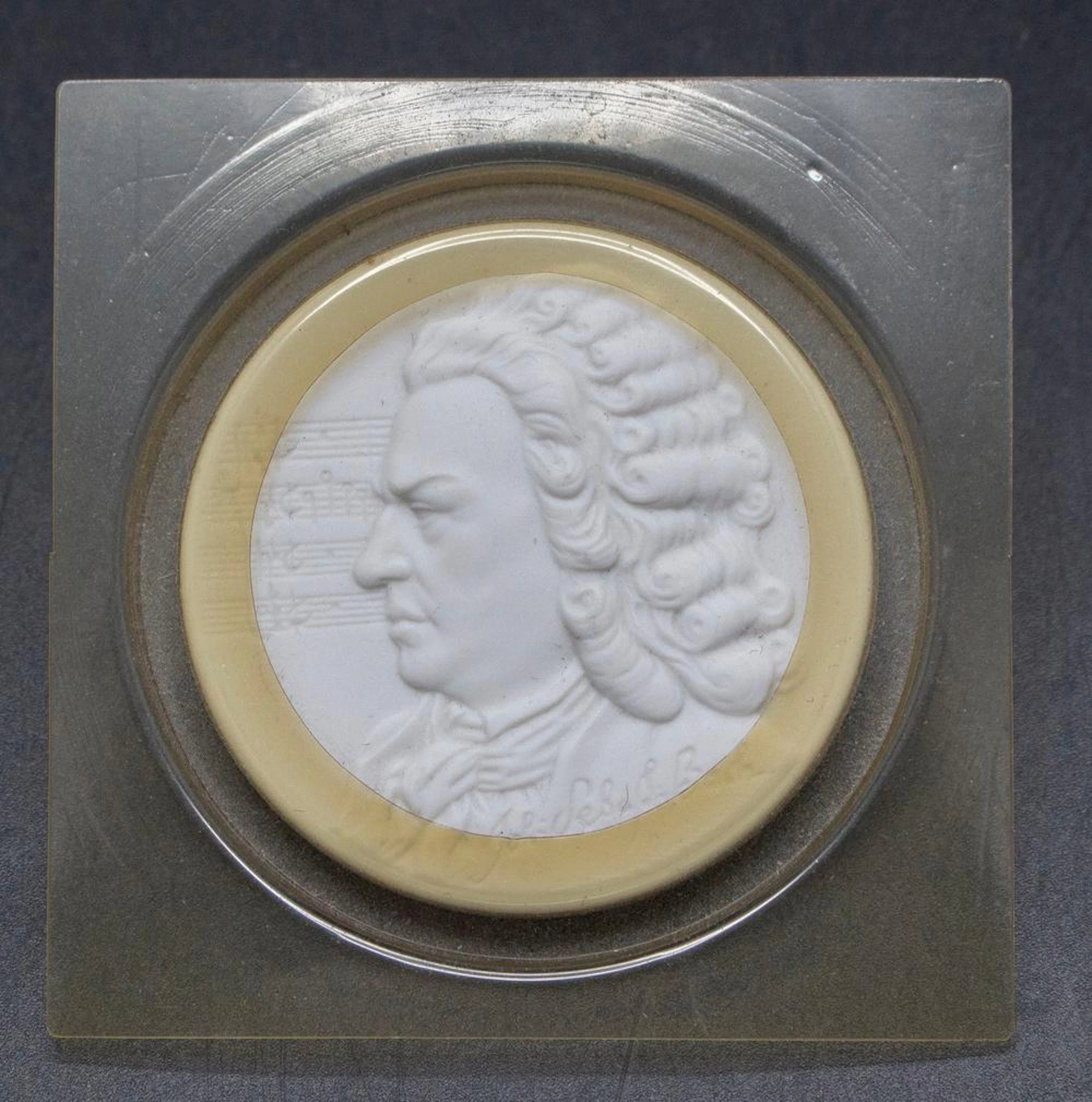 Medaillon Johann Sebastian Bach, Meissen, 20. Jh.
