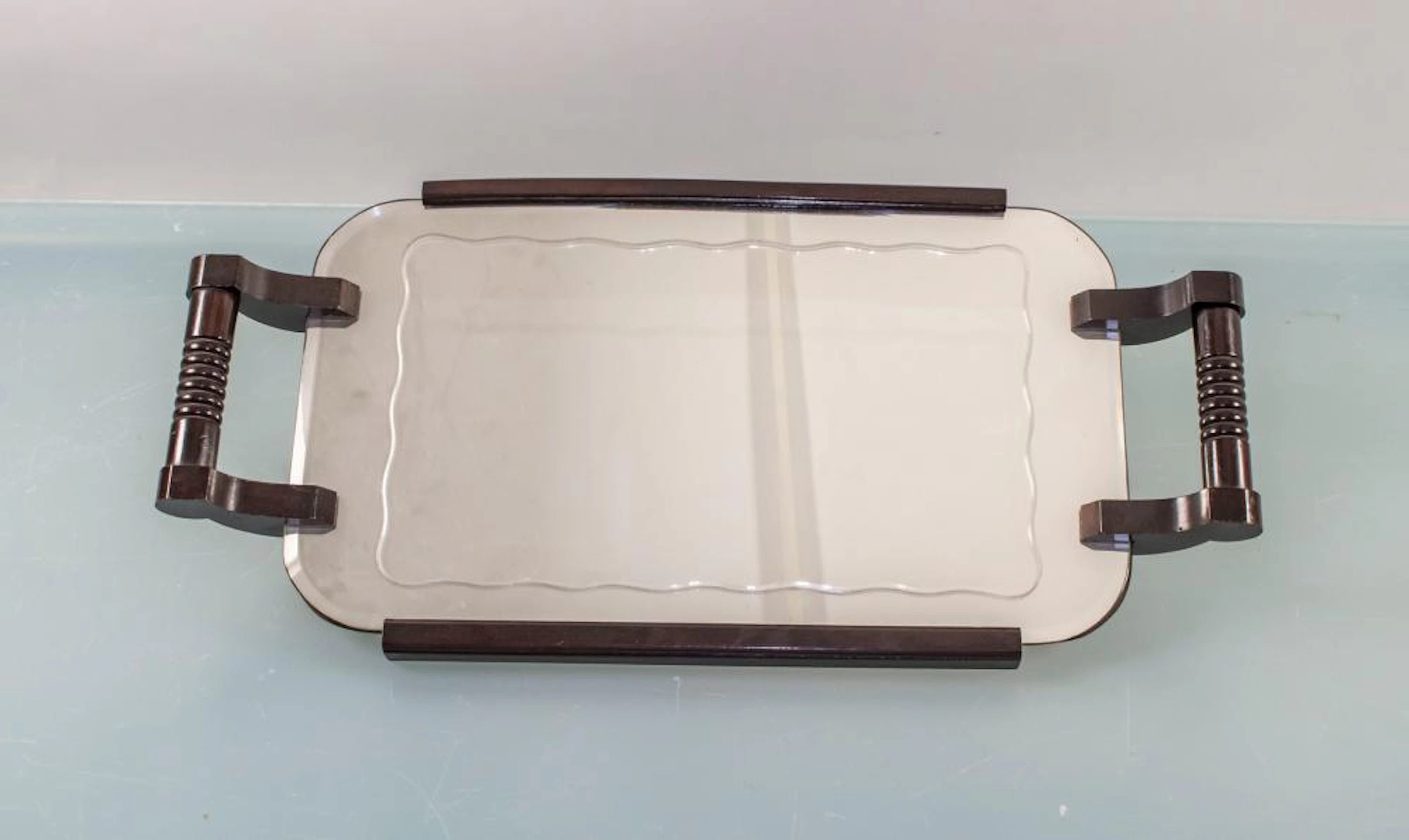 Art Déco Spiegel Tablett / An Art Deco mirror tray, um 1925