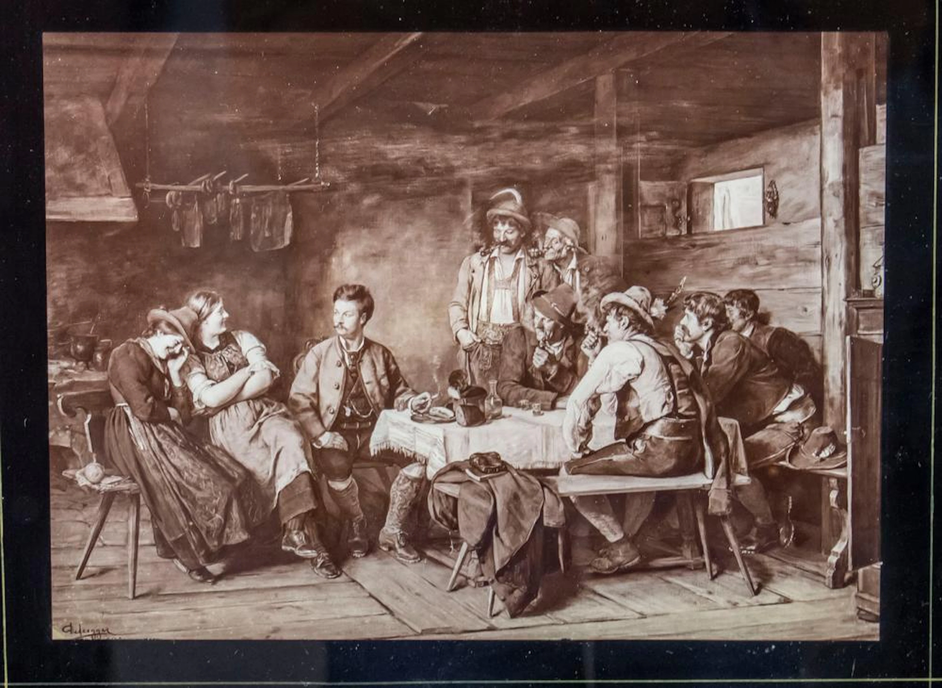 Ambrotypie eines Deffregger Gemäldes, Südtirol, Mitte 19. Jh.
