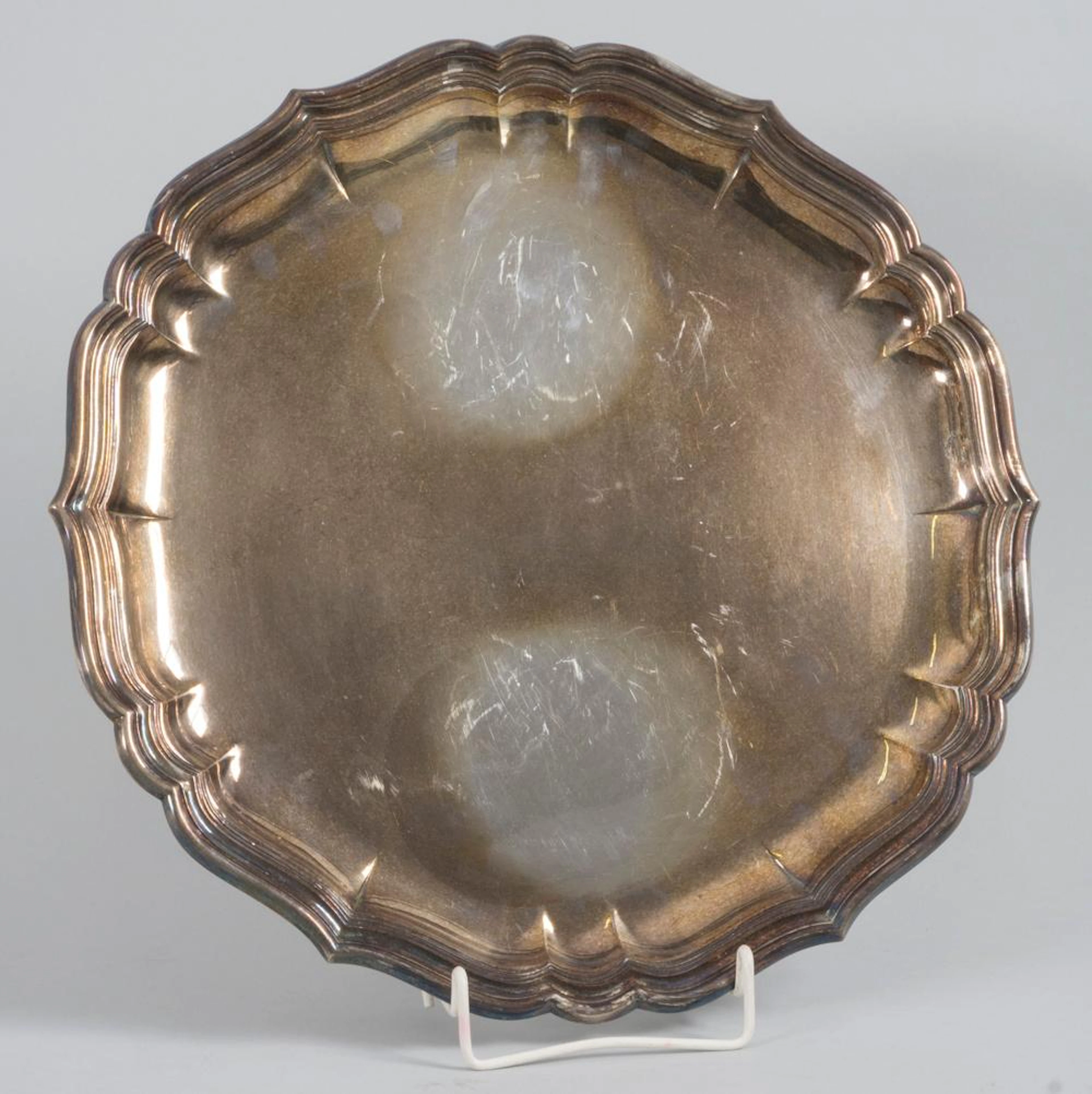 Runde Silberplatte / A round silver plate, Lameyer, Hannover, um 1900