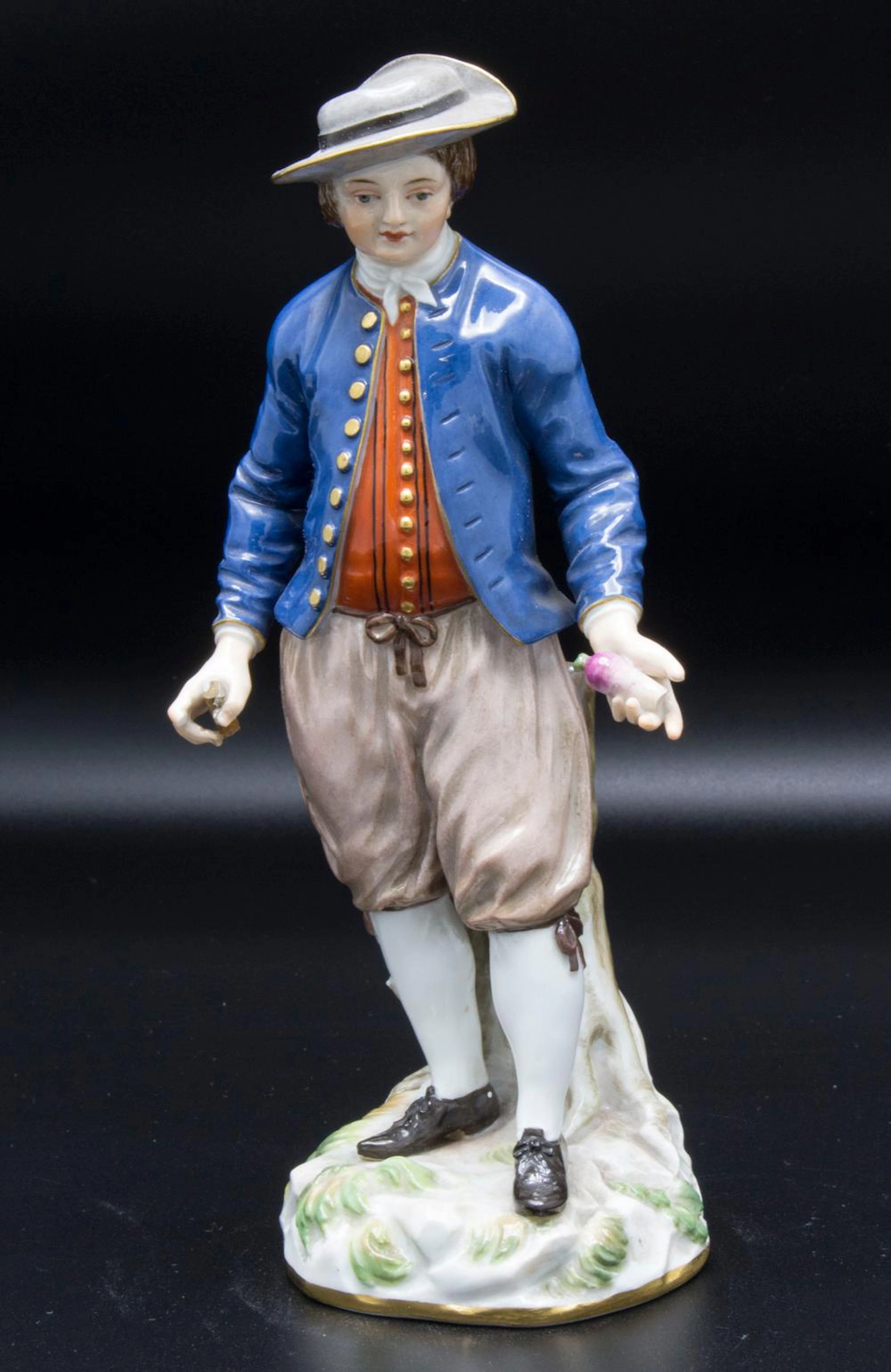 Dänischer Bauer mit einer Rübe in der Hand / A Danish farmer holding a turnip