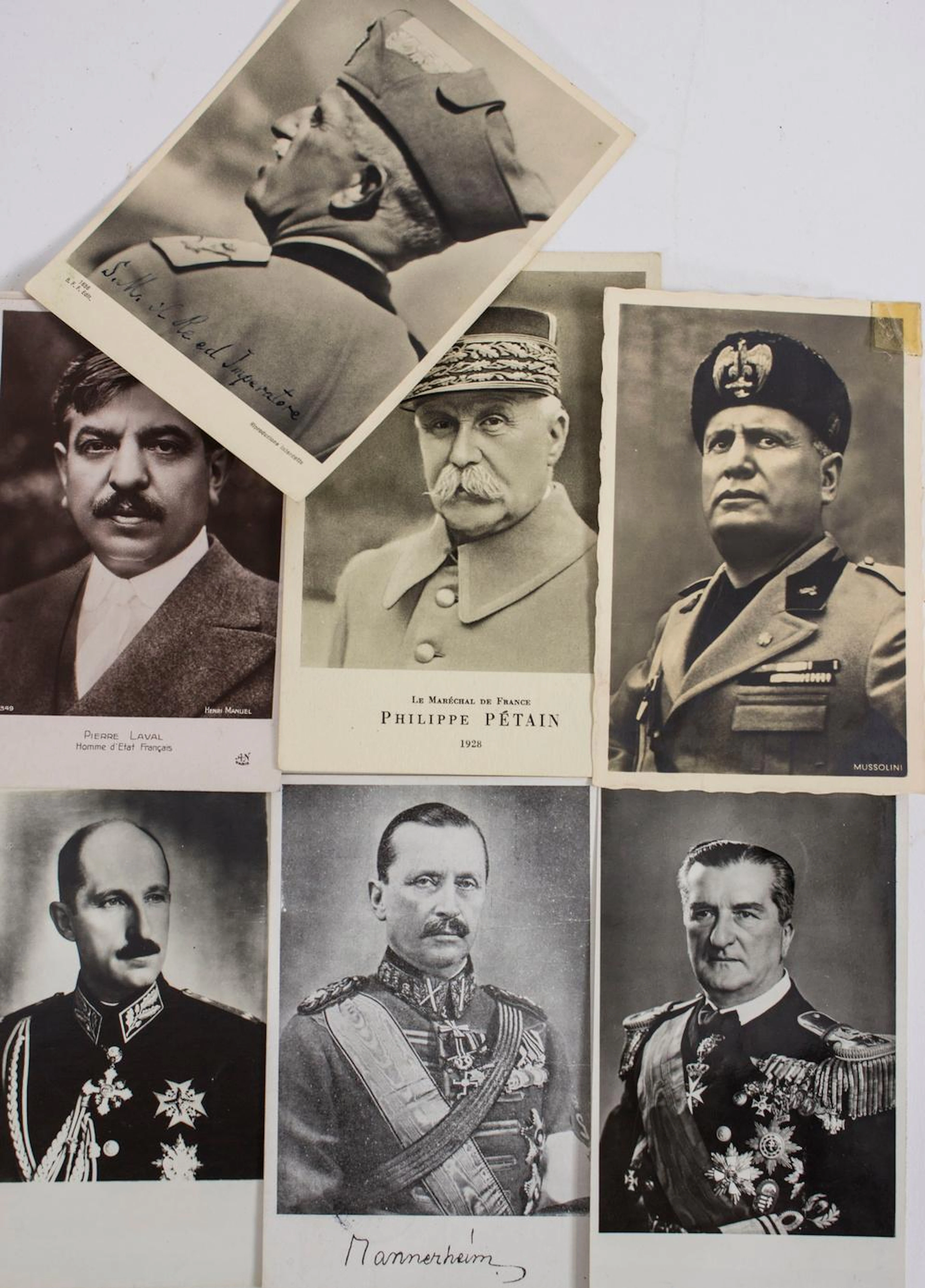 7 Propaganda Postkarten 'Ausländische Politiker' / 7...