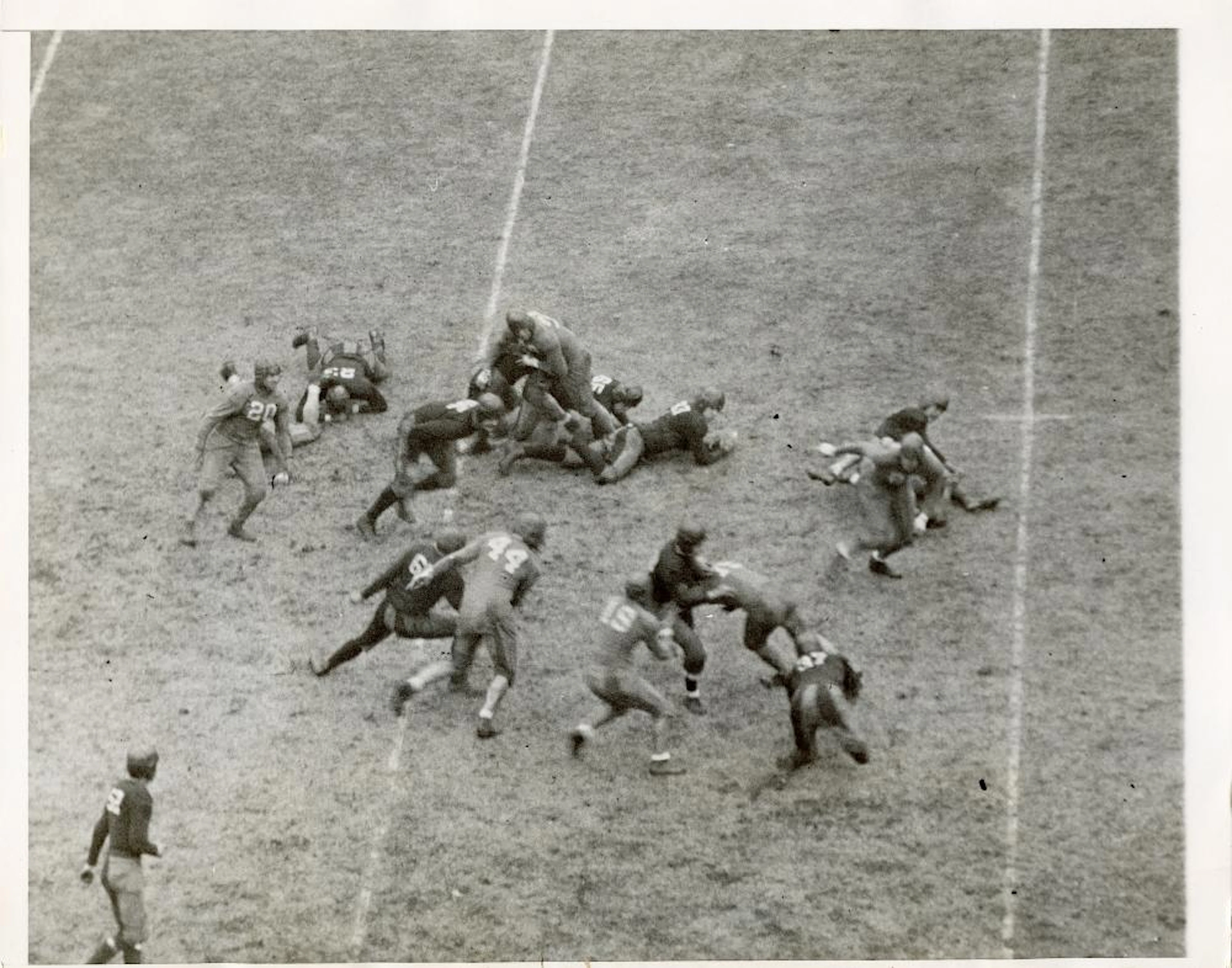 Historical Vintage Photo Football Harvard vs Holy Cross, 1930