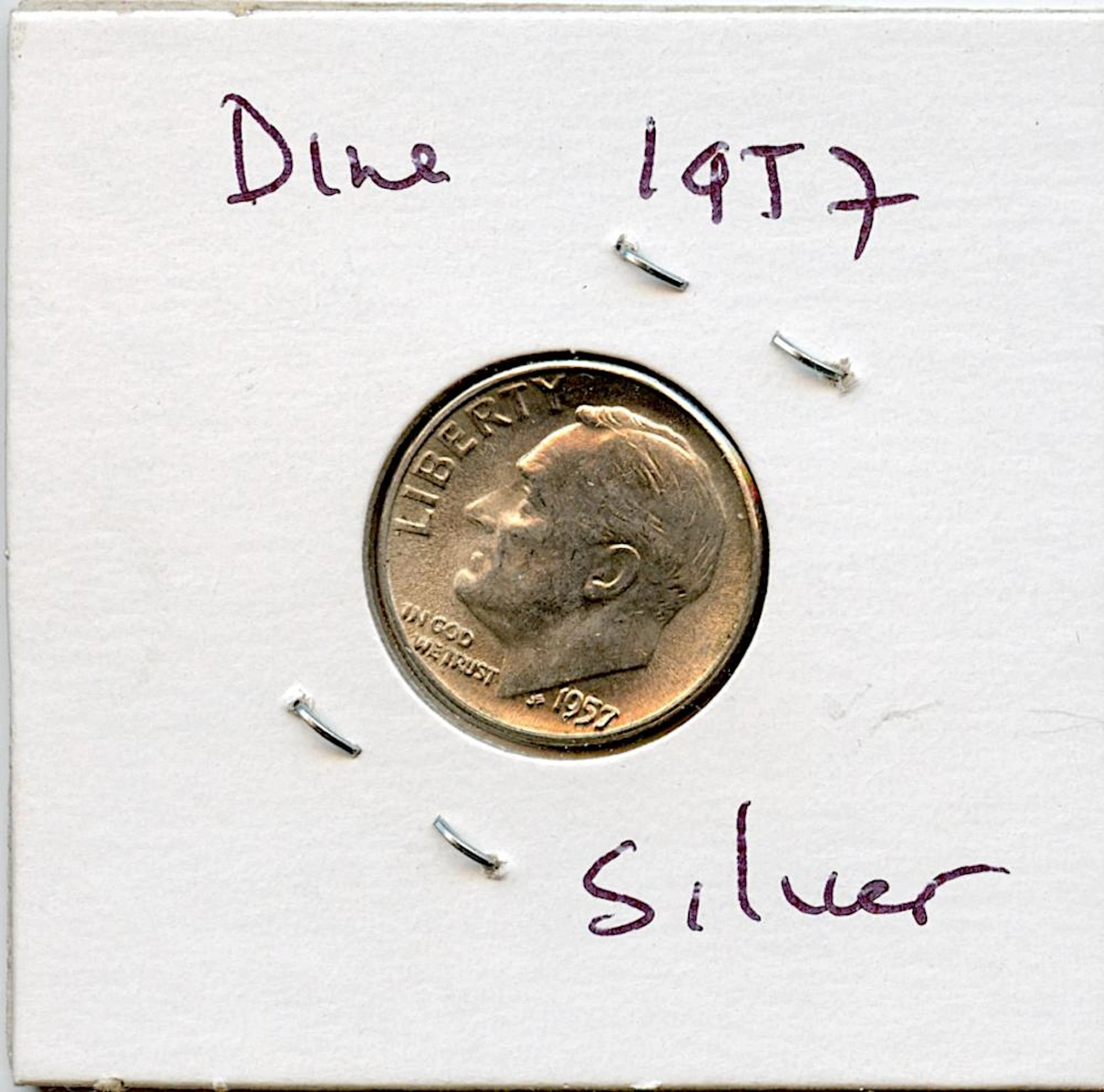 Circulated Coin Silver Roosevelt Dime 1957