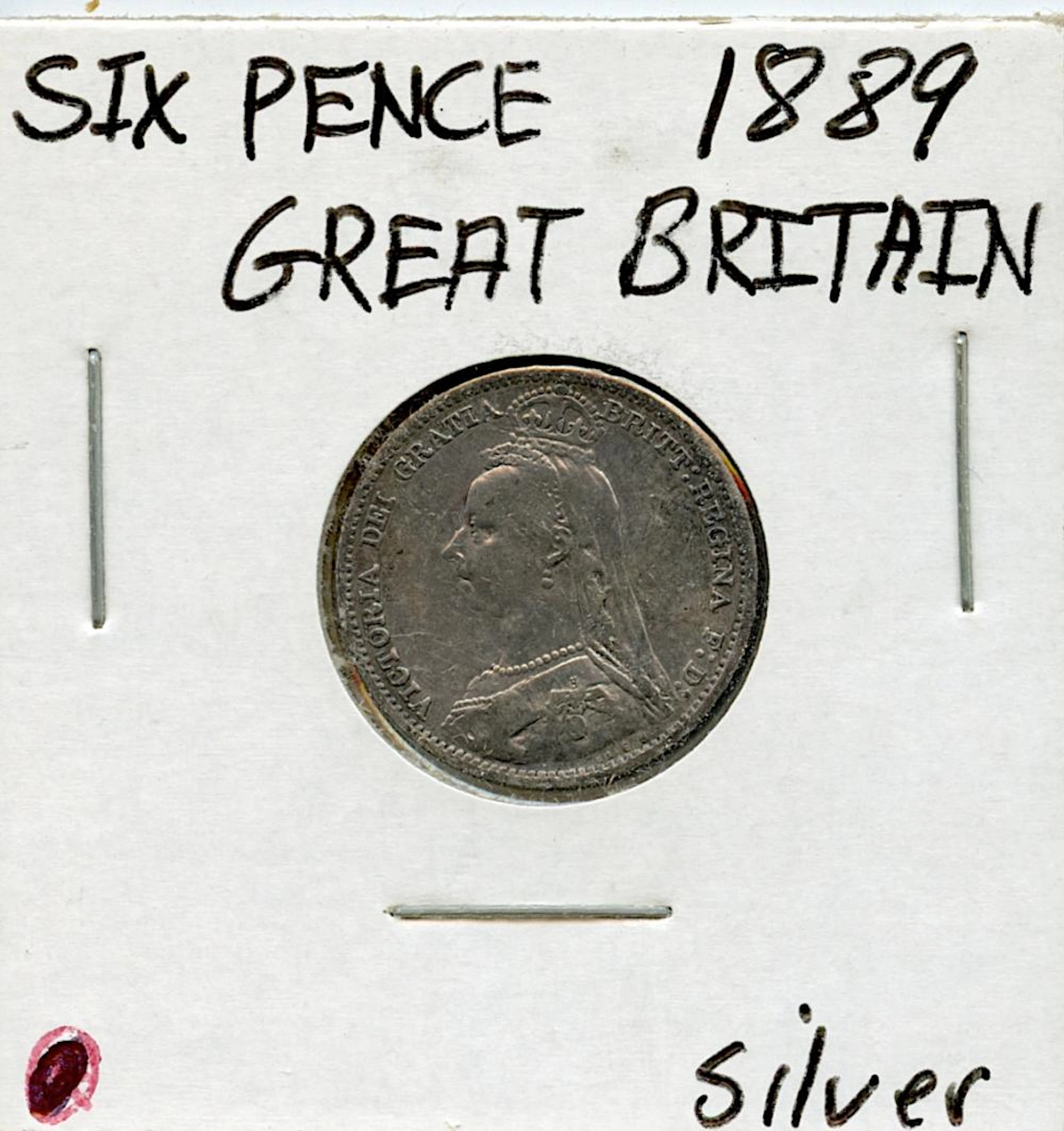Circulated Coin Great Britain 6 Pence 1889 Silver