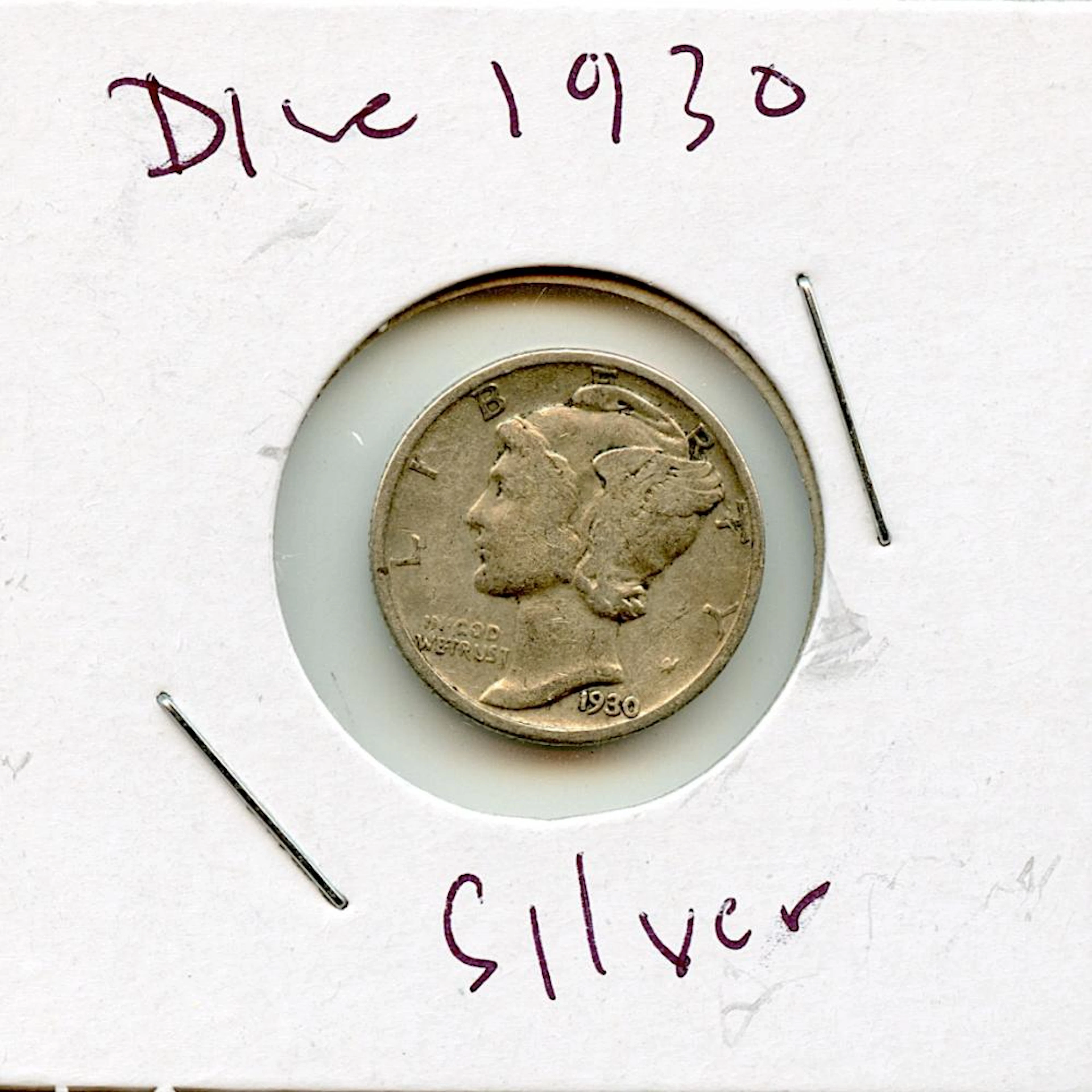 Circulated Coin Silver Mercury Dime 1930