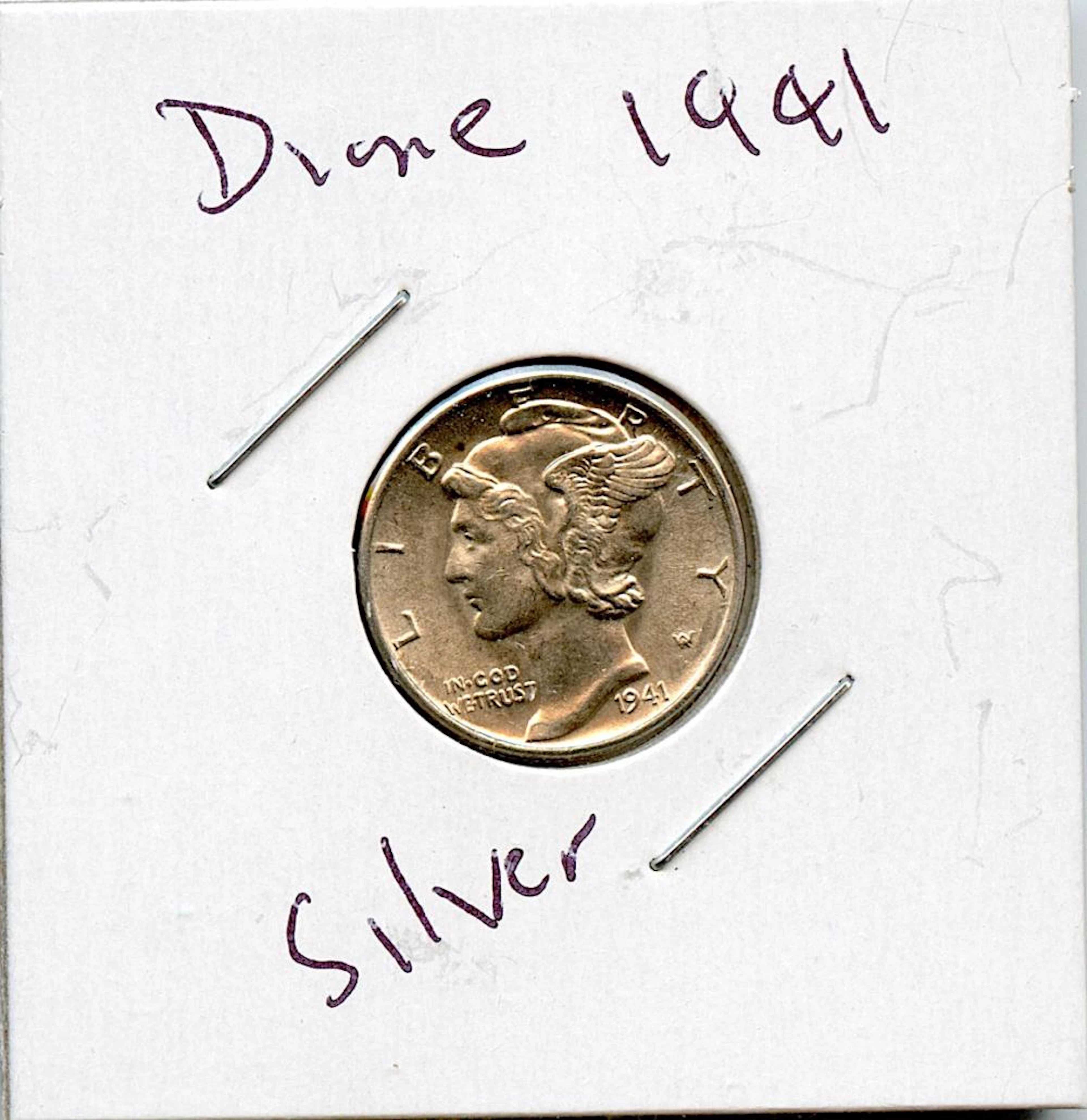 Circulated Coin Silver Mercury Dime 1941