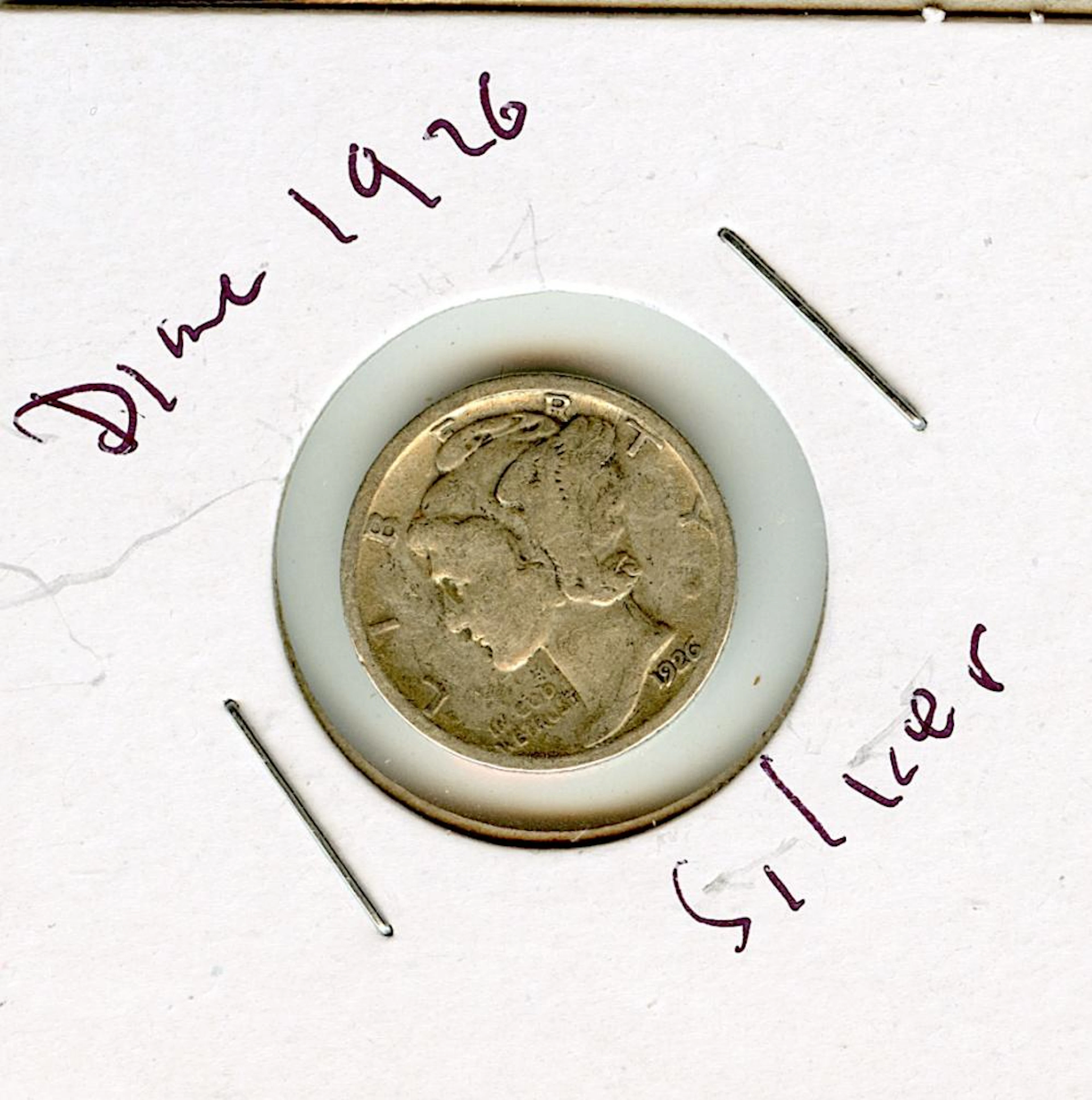 Circulated Coin Silver Mercury Dime 1926