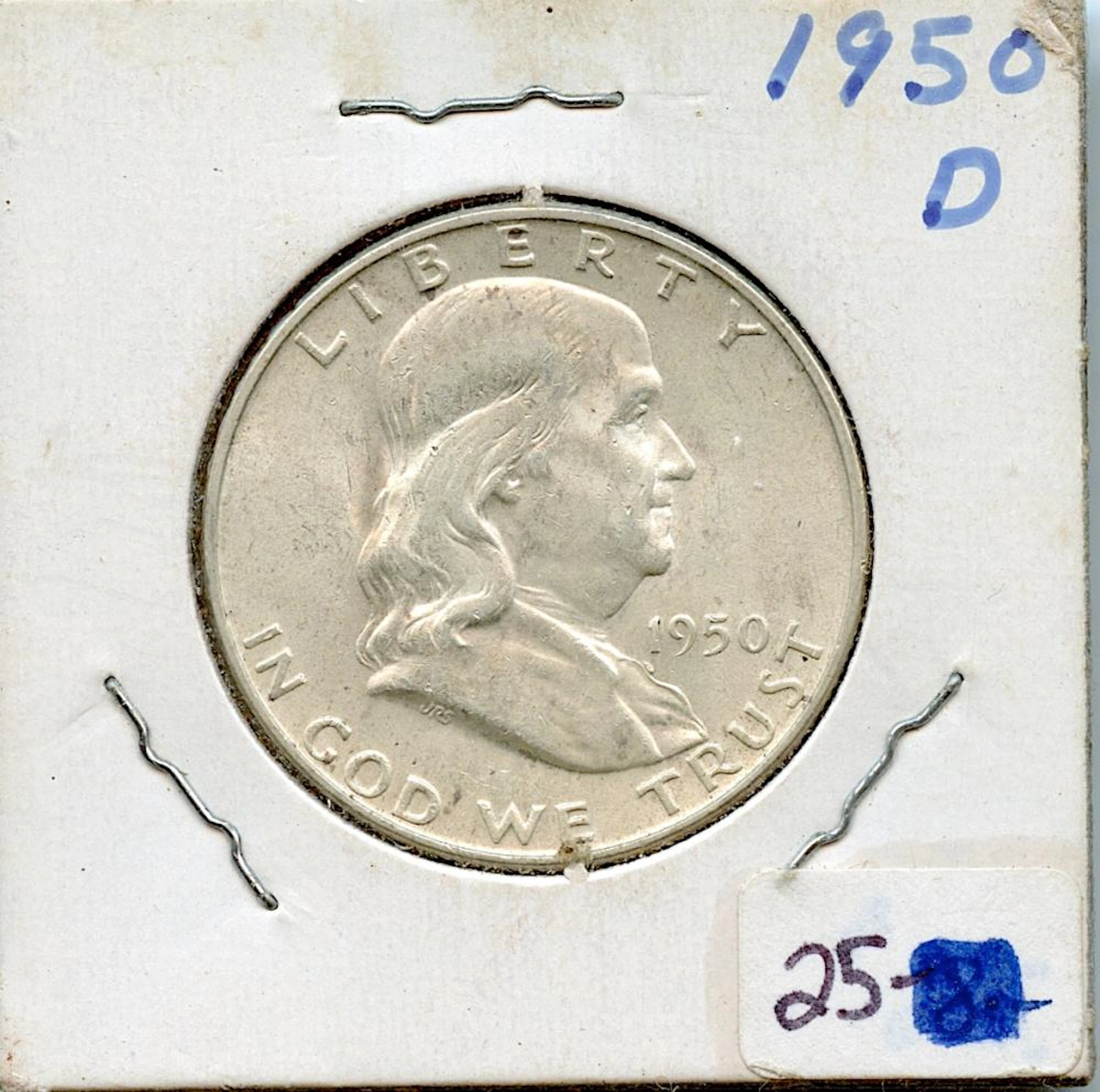 Circulated Coin Franklin Half Dollar 1950 D