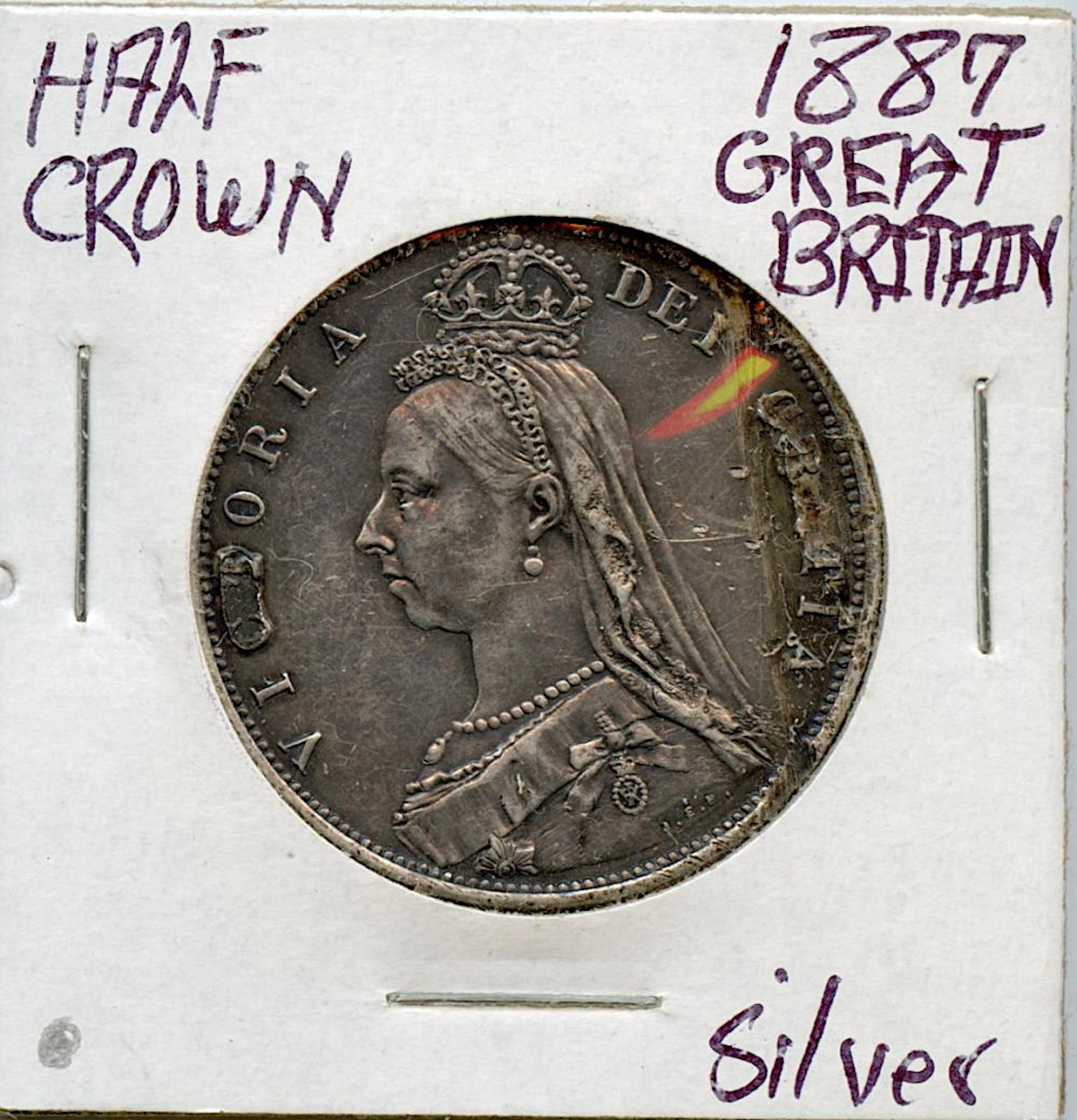 Circulated Coin Great Britain Half Crown 1887 Silver