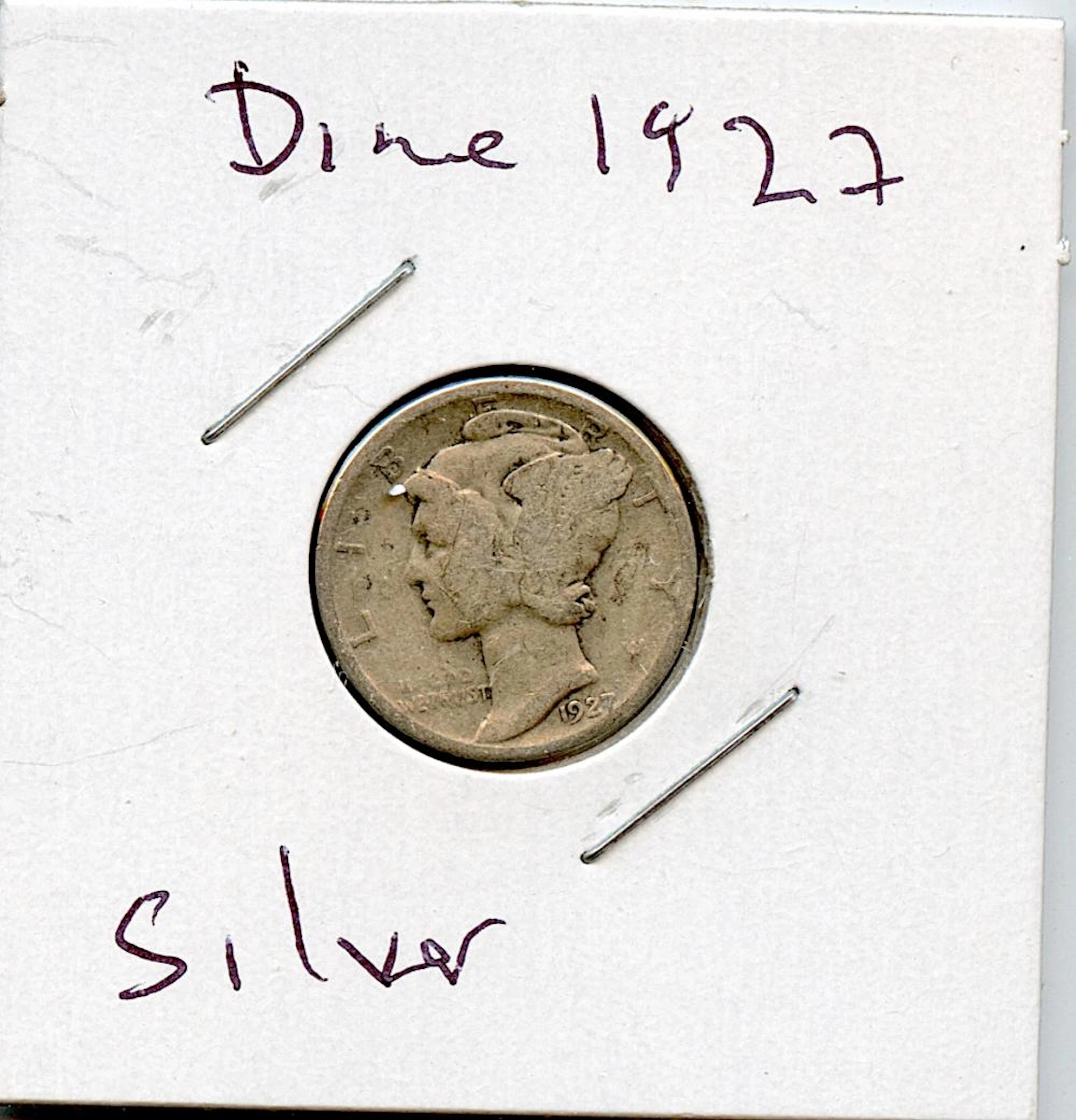 Circulated Coin Silver Mercury Dime 1927