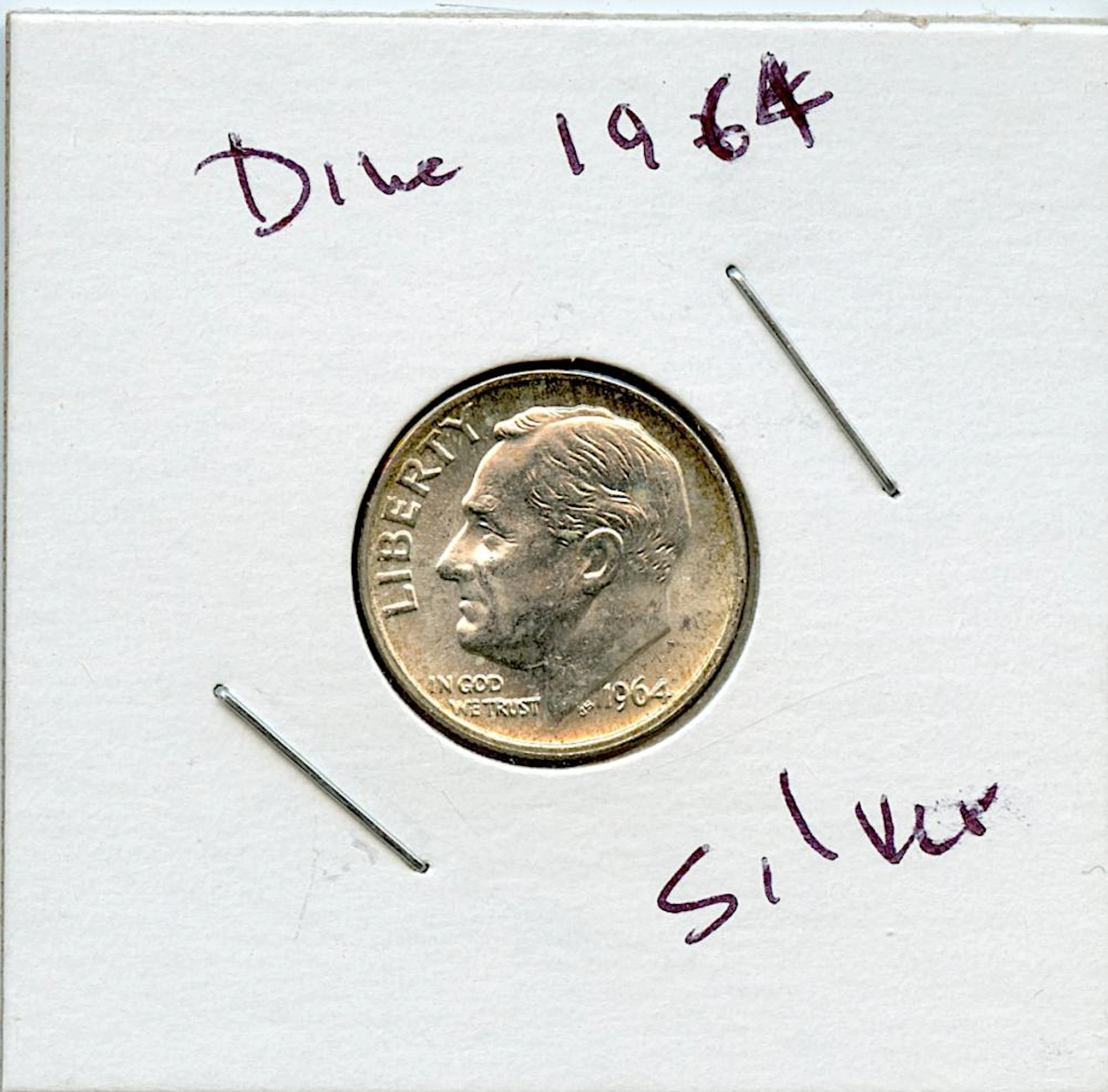 Circulated Coin Silver Roosevelt Dime 1964