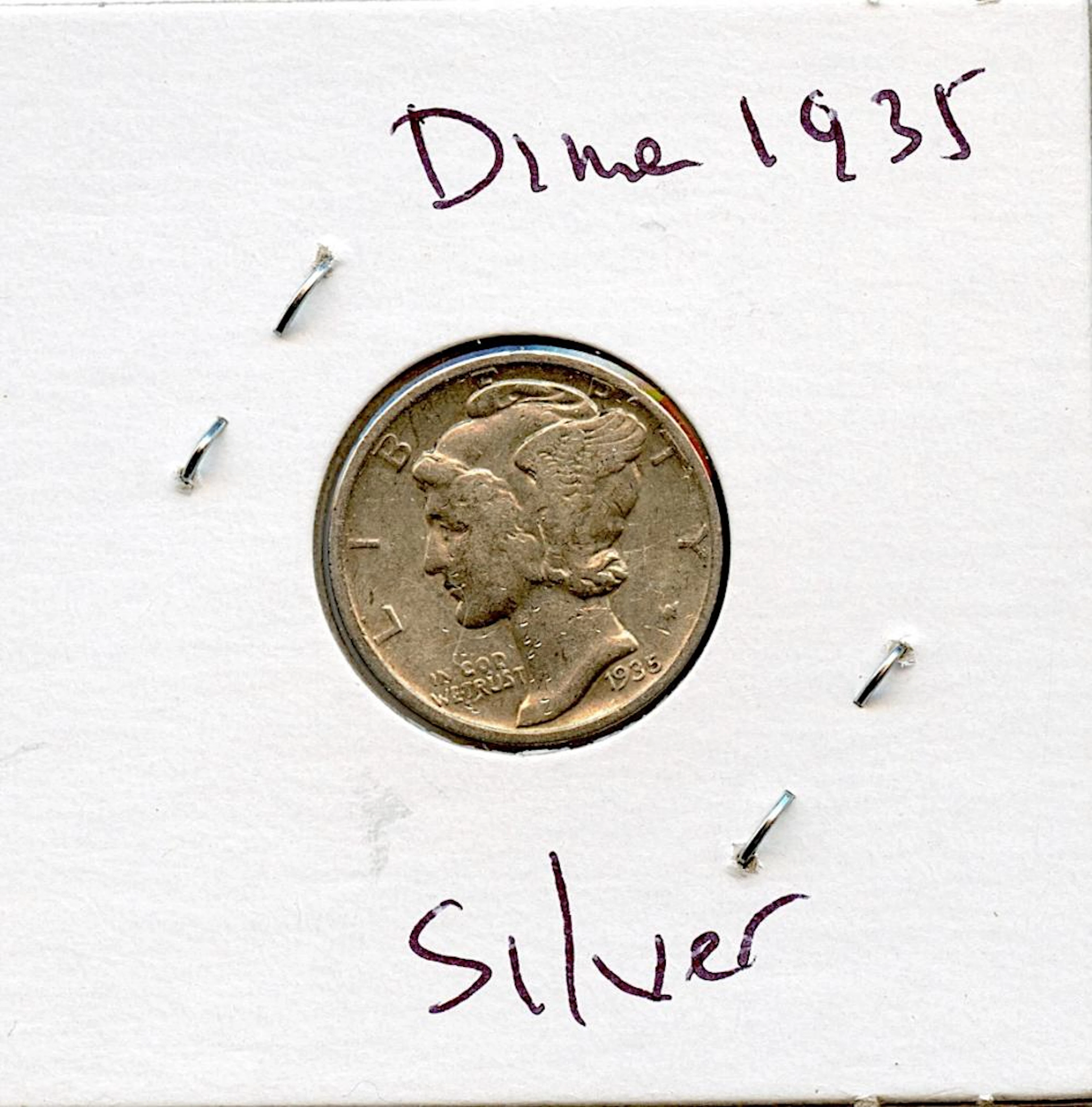 Circulated Coin Silver Mercury Dime 1935