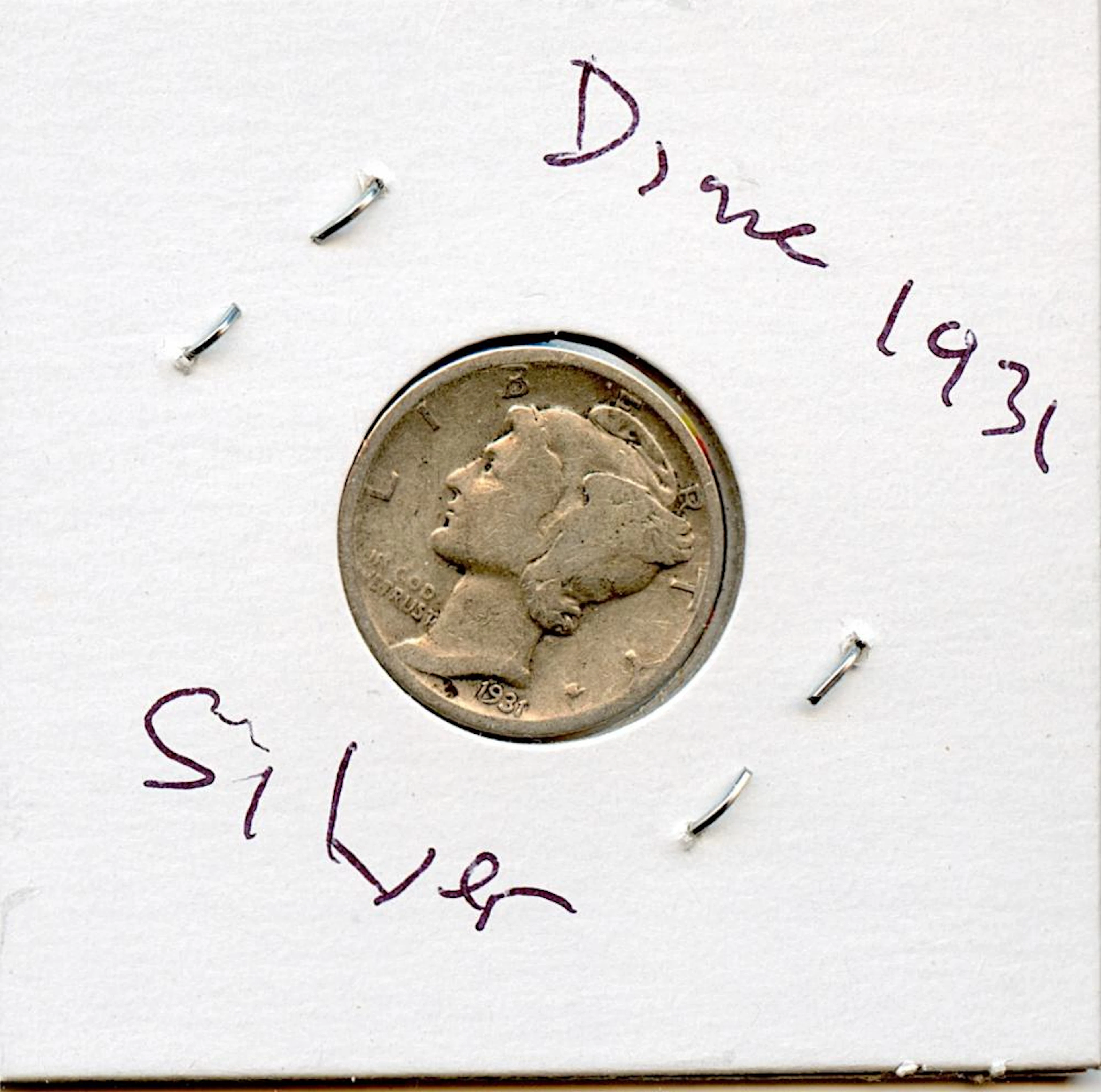 Circulated Coin Silver Mercury Dime 1931