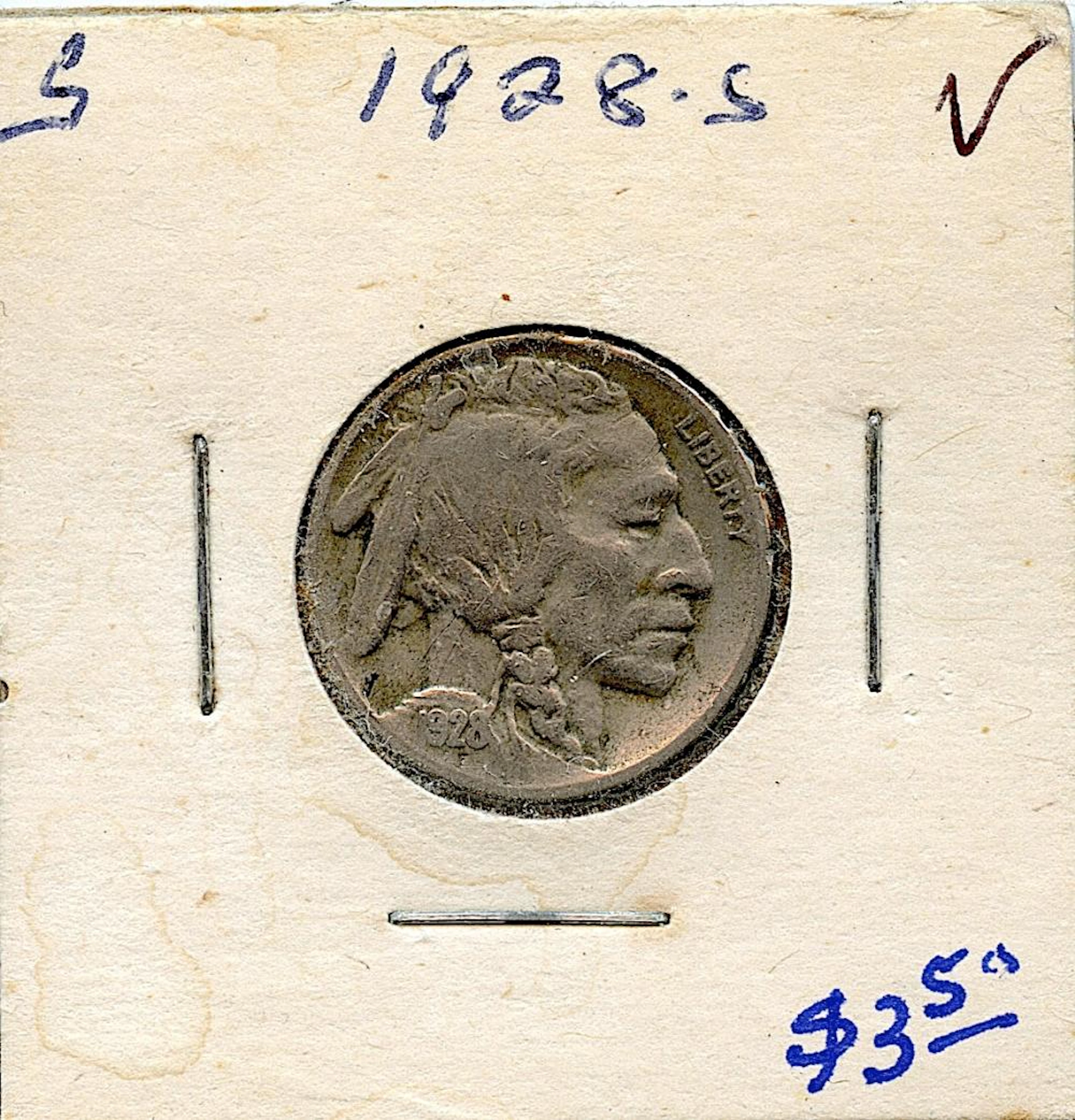 Circulated Coin Buffalo Nickel 1928 S