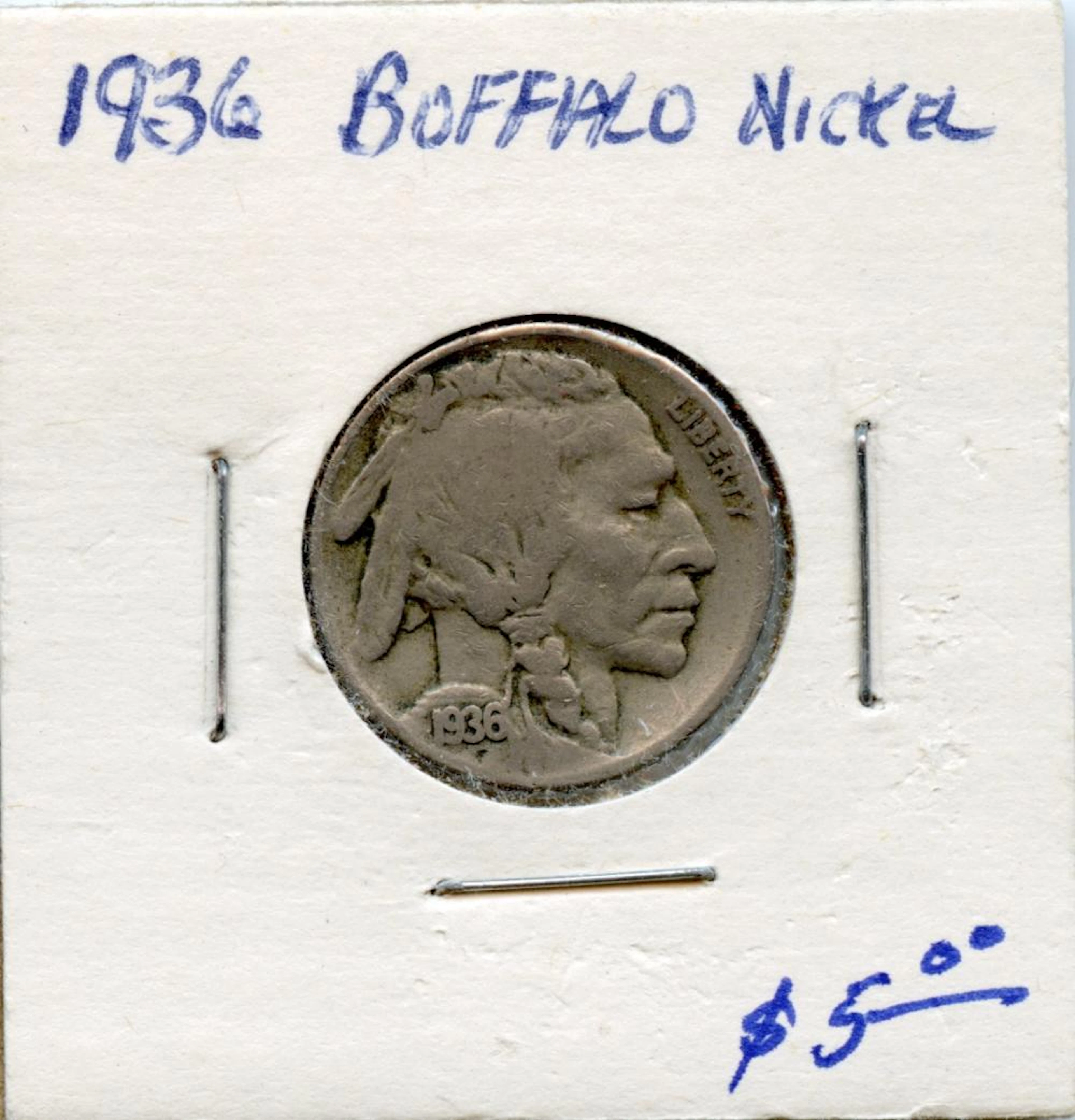 Circulated Coin Buffalo Nickel 1936 S