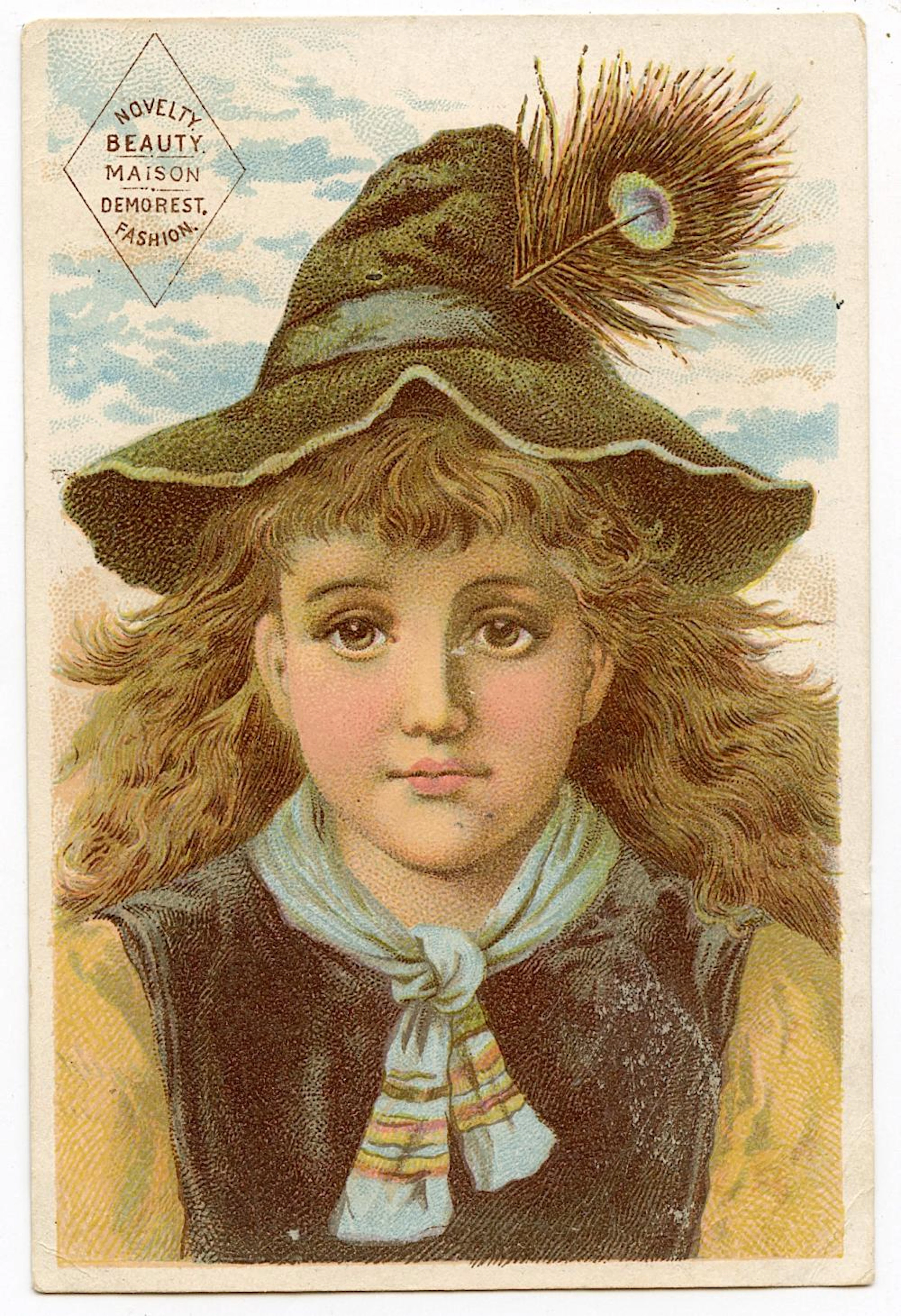 Antique Original Rare Tradecard Novelty Beauty Maiso