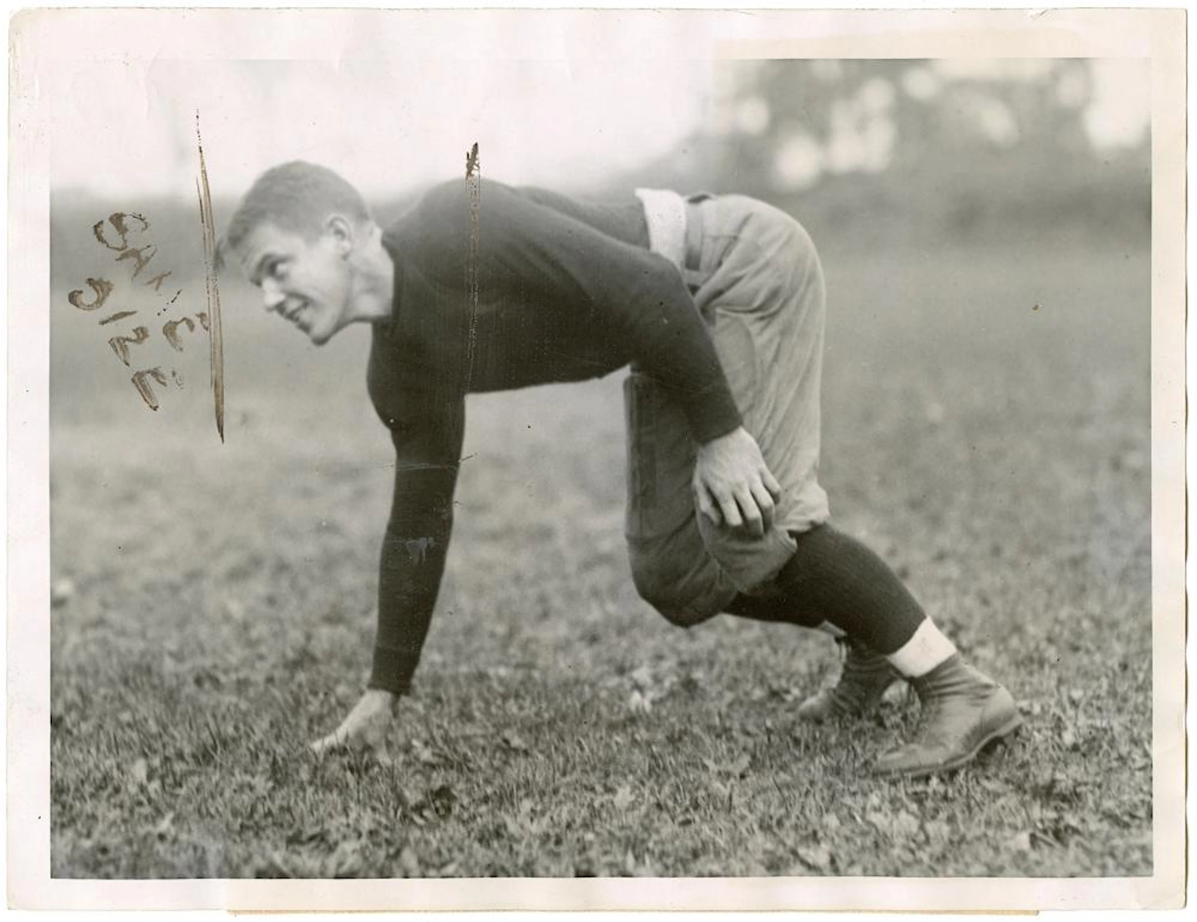 Antique Vintage Historical Photo Football College