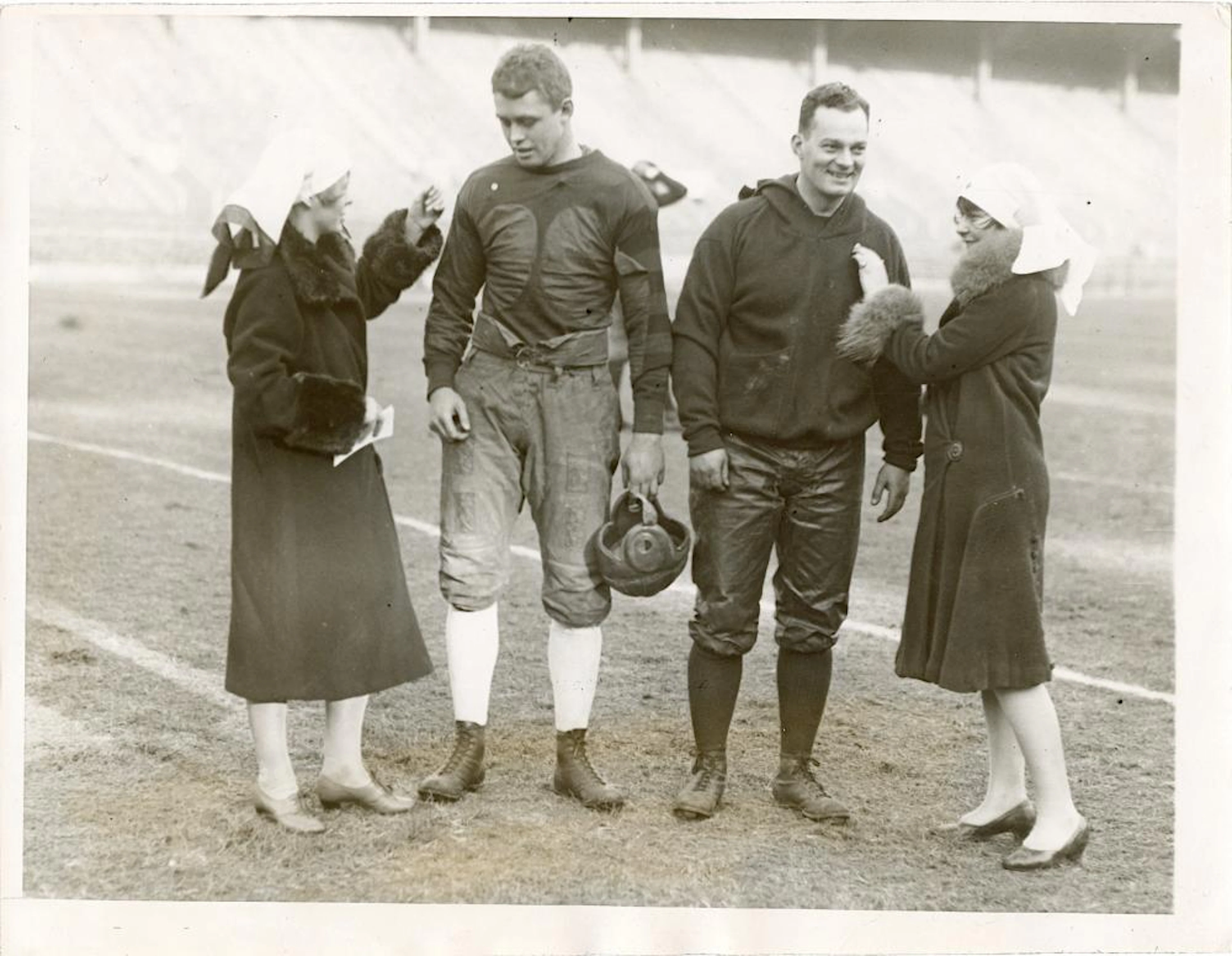 Antique Vintage Historical Photo Football College