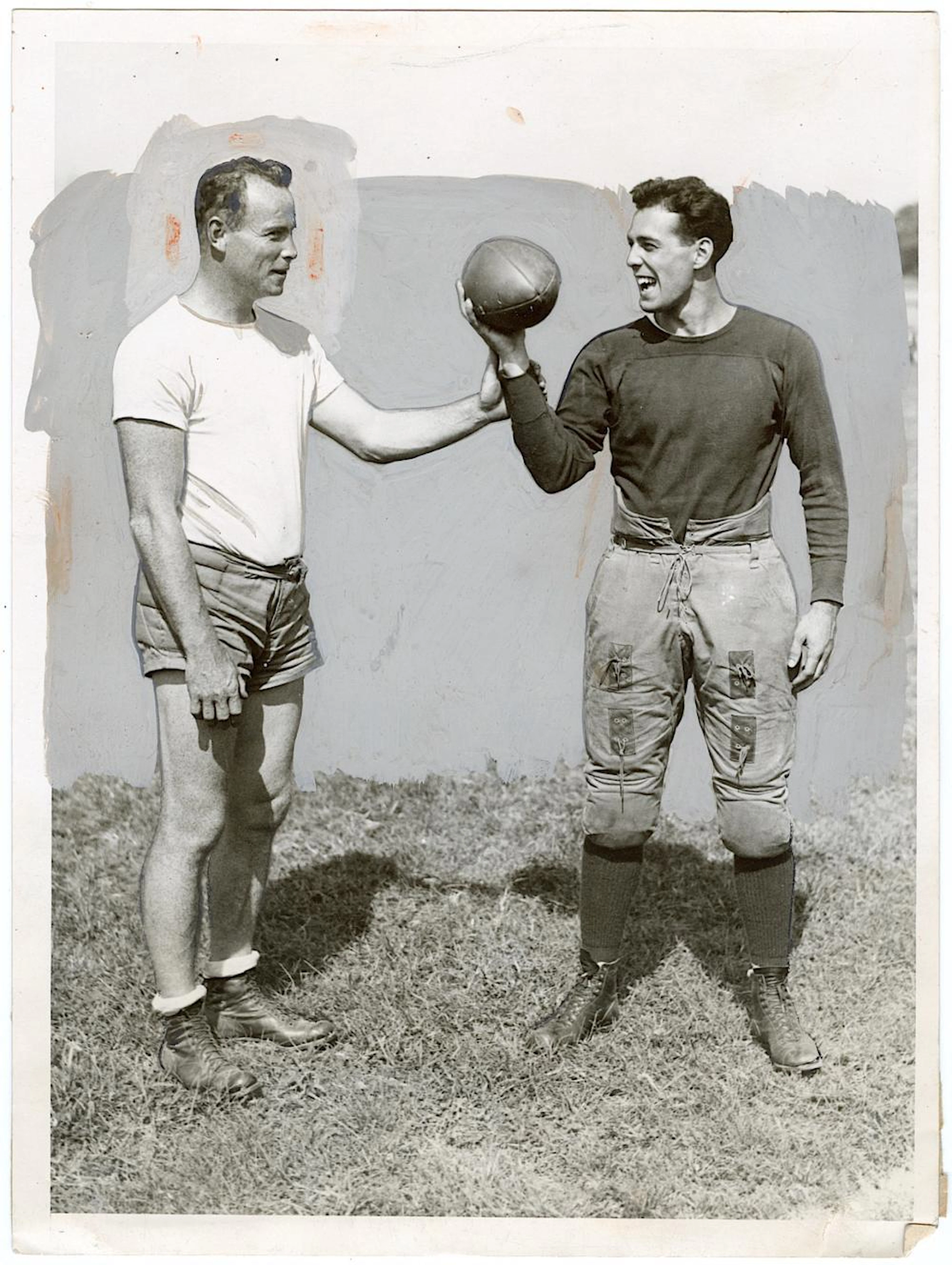 Antique Vintage Historical Photo Football College