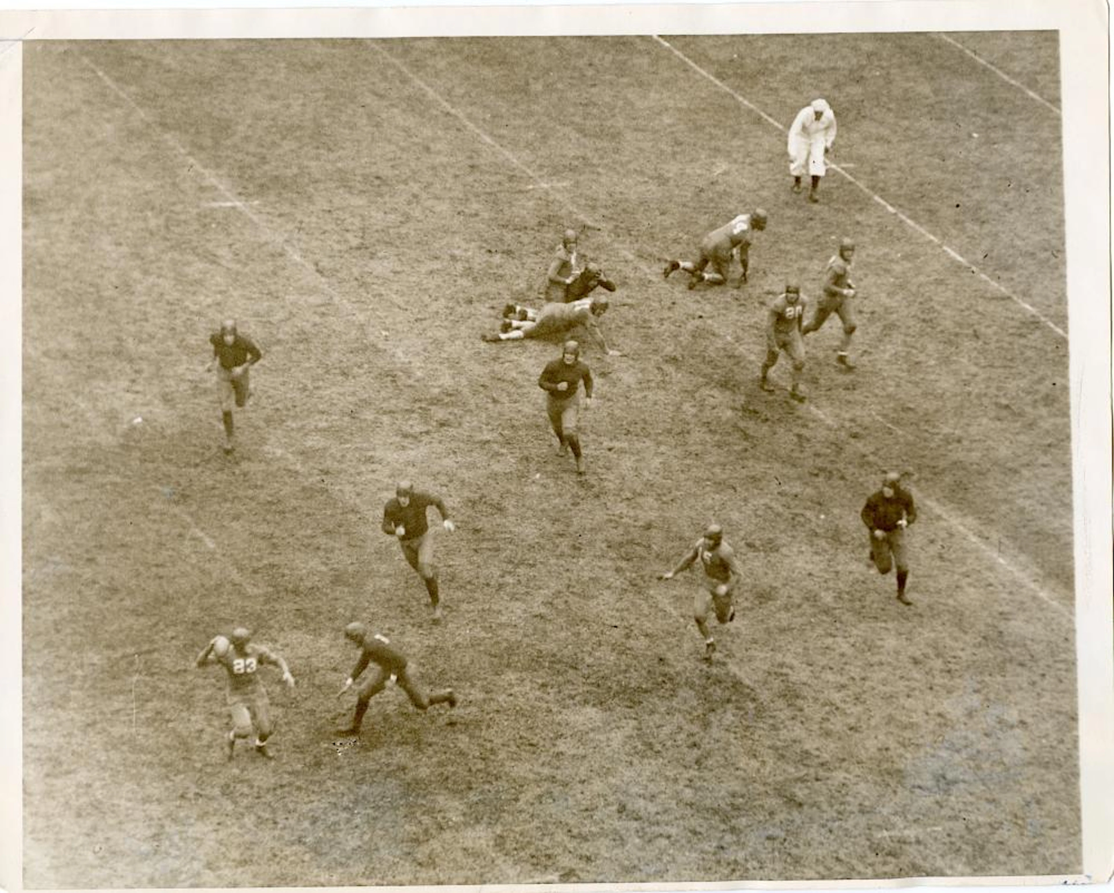 Antique Vintage Historical Photo Football College
