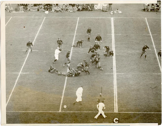 Antique Vintage Historical Photo Football College